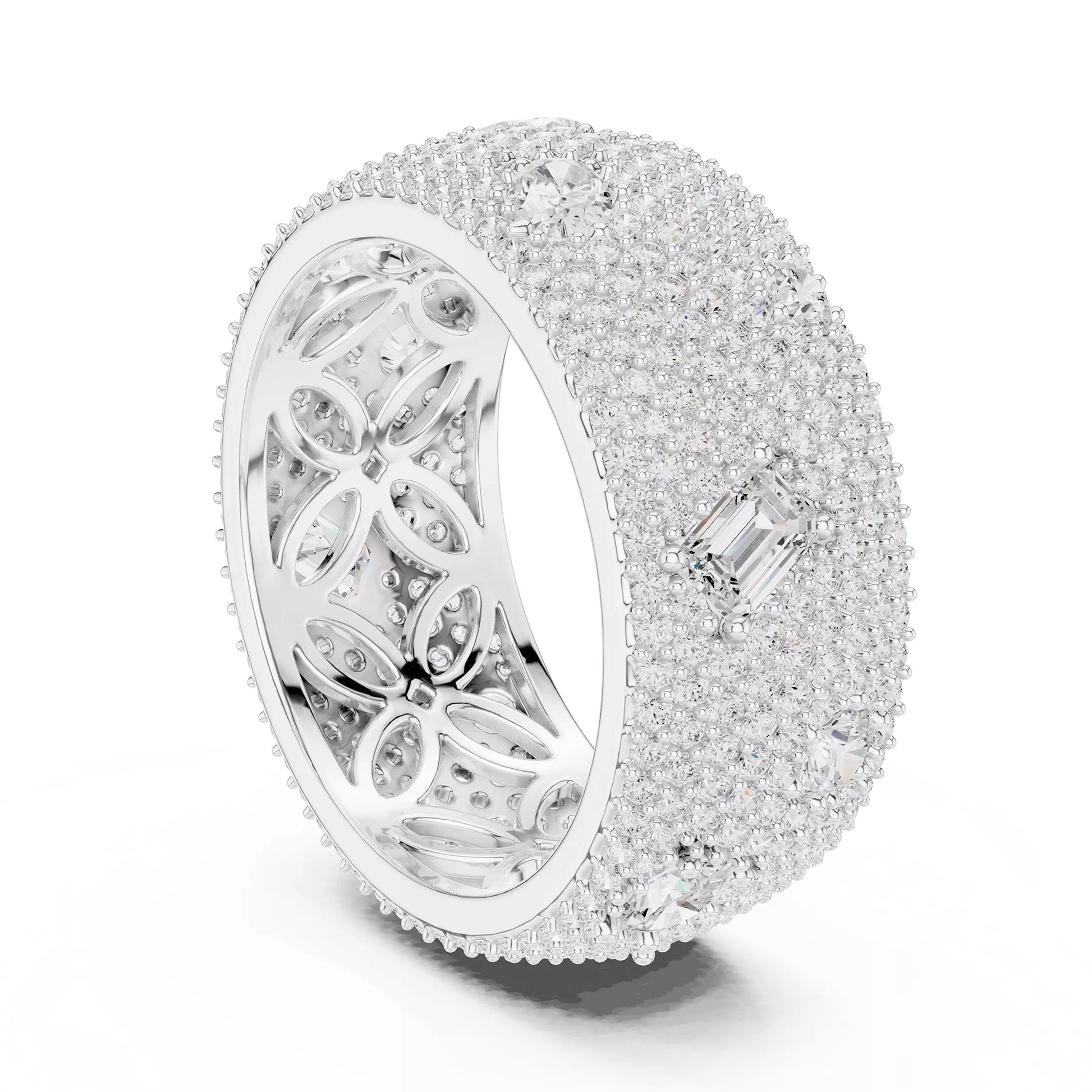 Thick Pave Multi Stone Ring