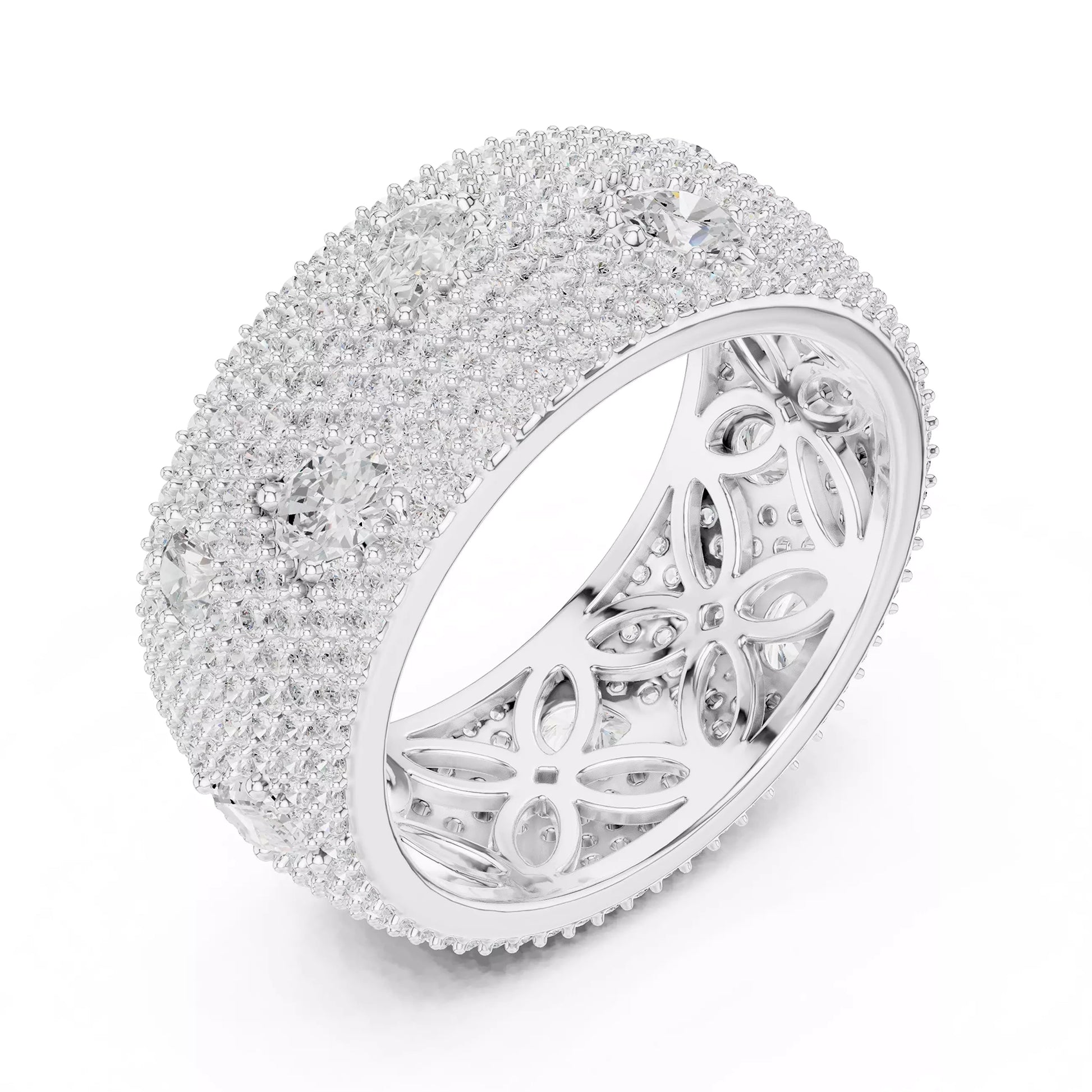 Thick Pave Multi Stone Ring