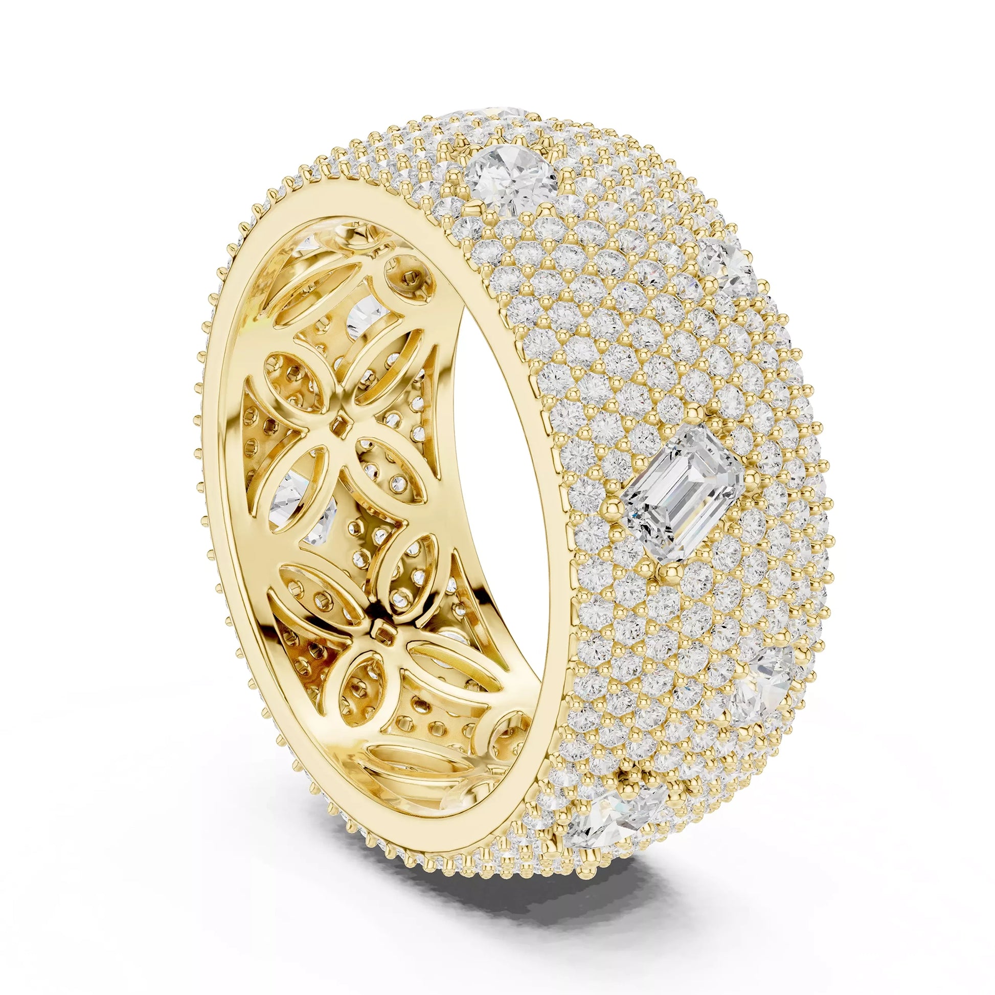 Thick Pave Multi Stone Ring