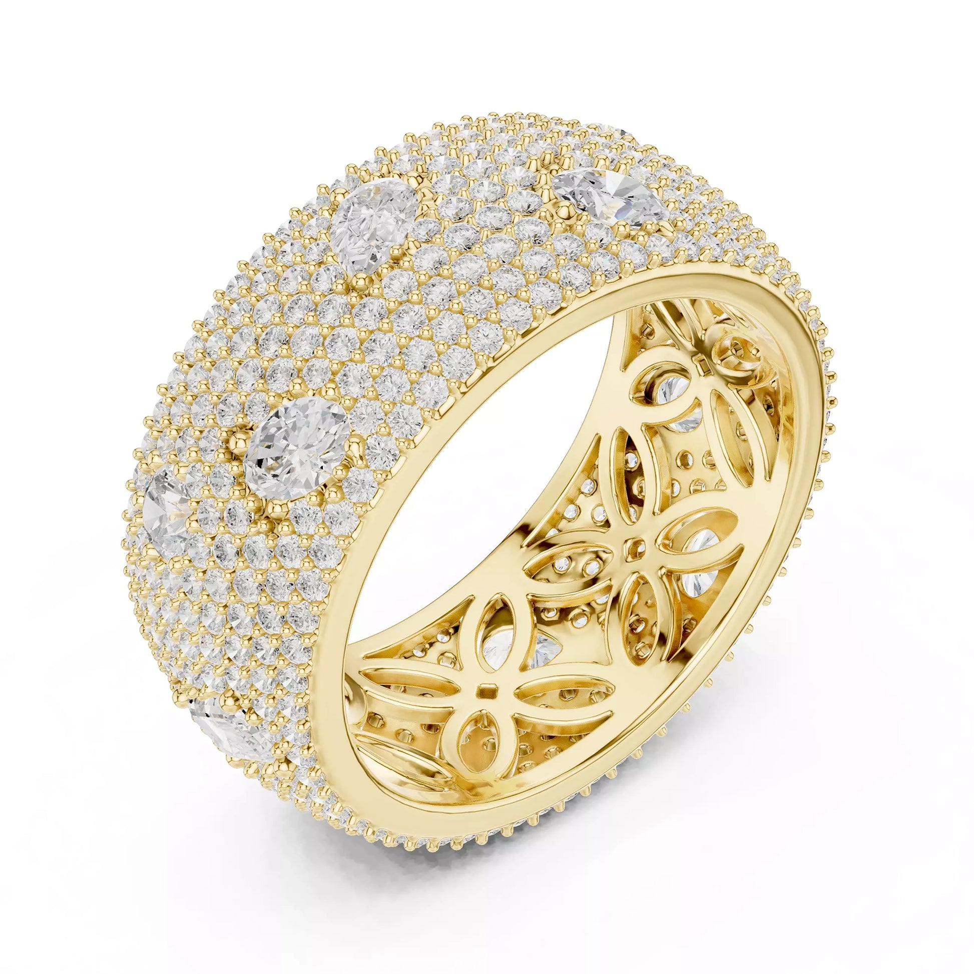 Thick Pave Multi Stone Ring