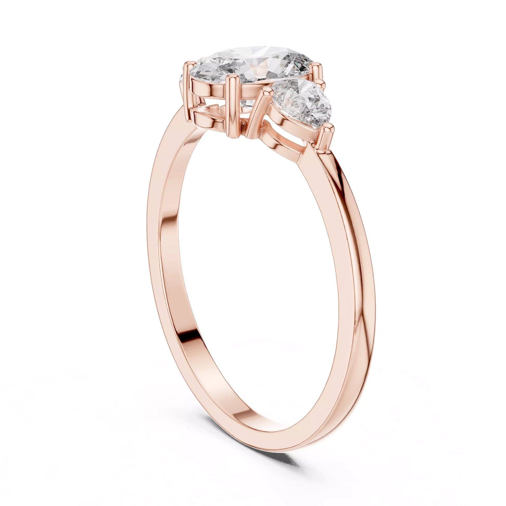 Oval and Pear Trilogy Ring