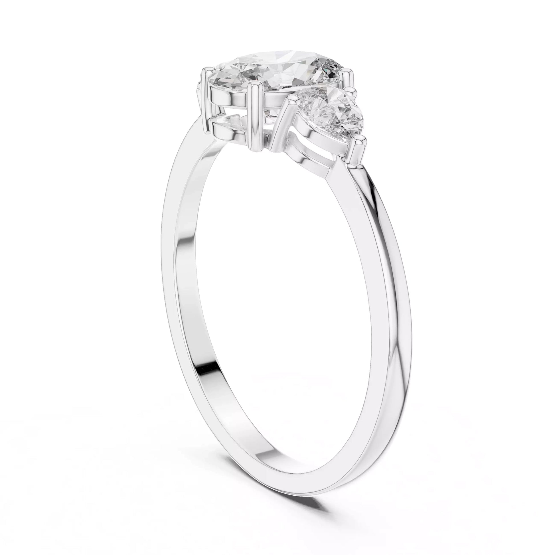 Oval and Pear Trilogy Ring