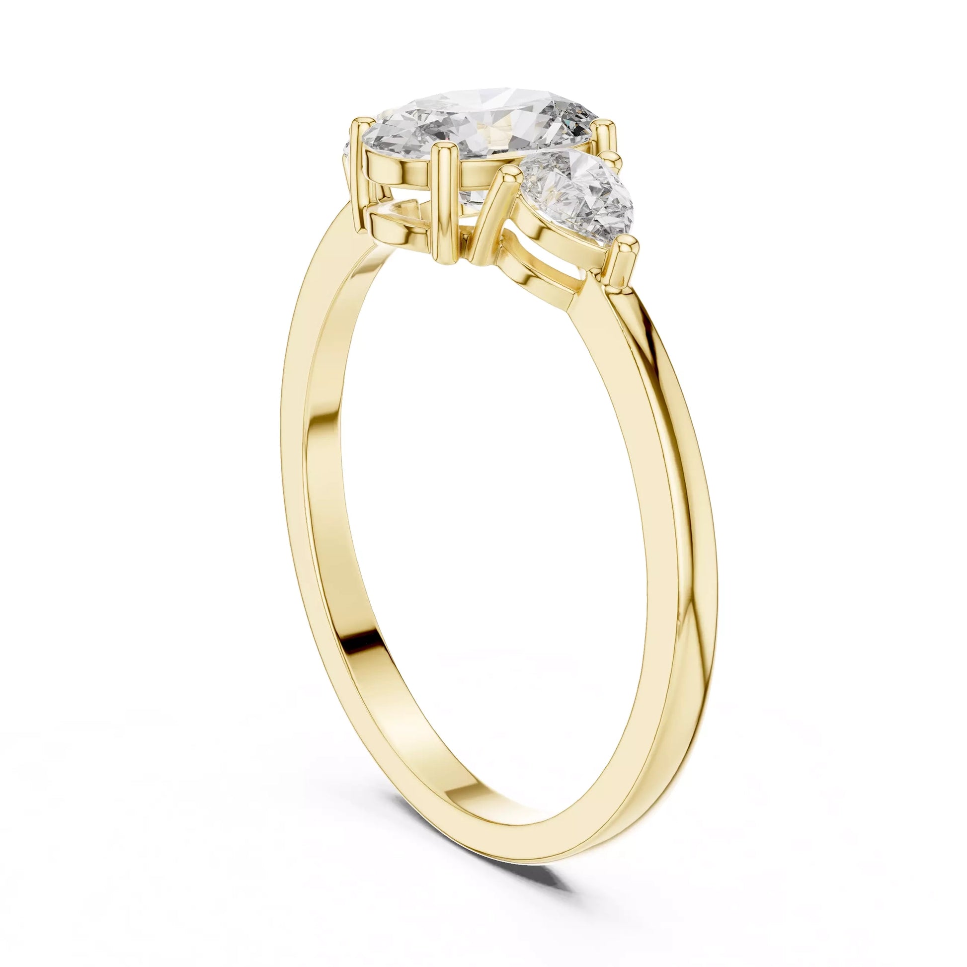 Oval and Pear Trilogy Ring