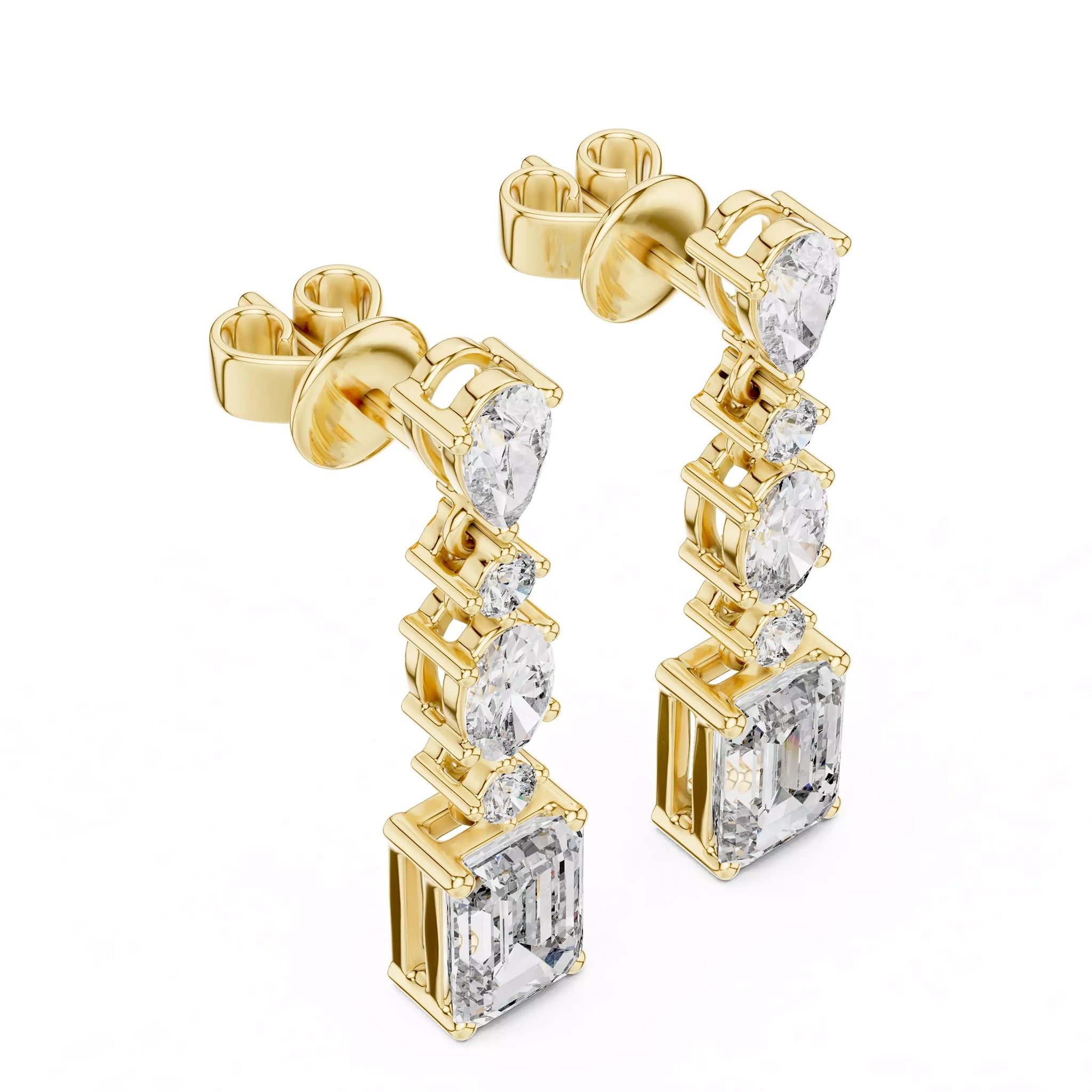 Multi Shape Drop Earrings