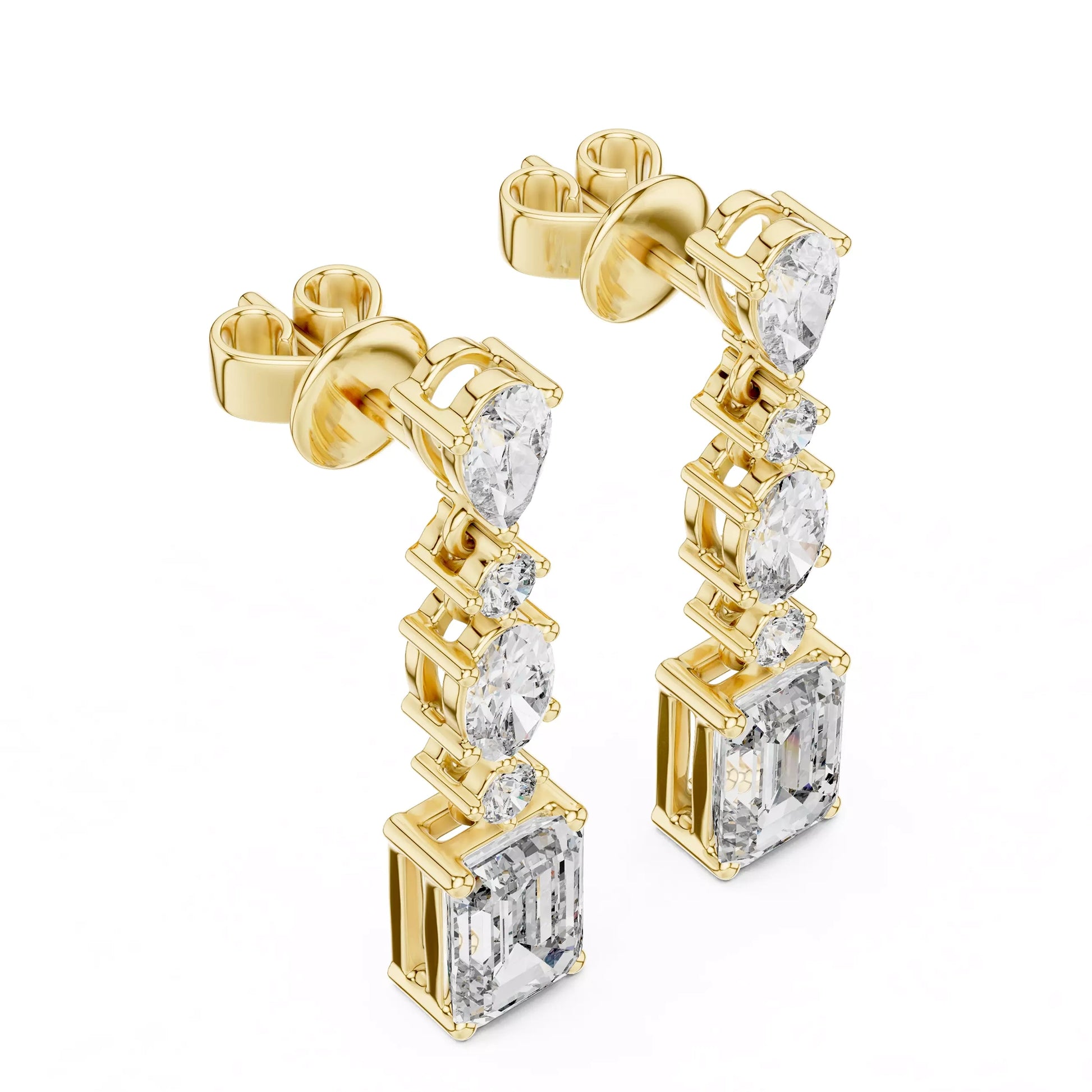 Multi Shape Drop Earrings
