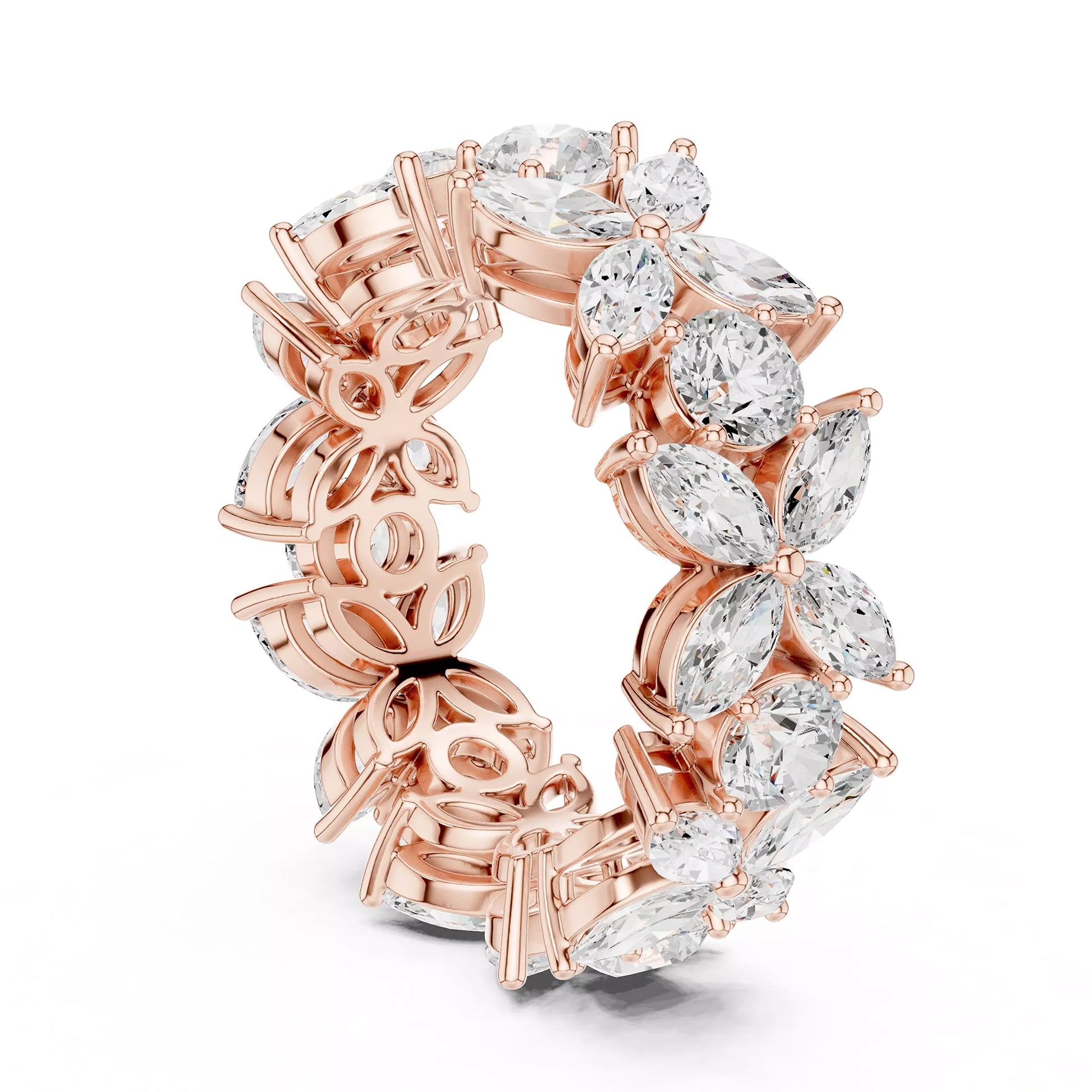 Floral Marquise Eternity Band