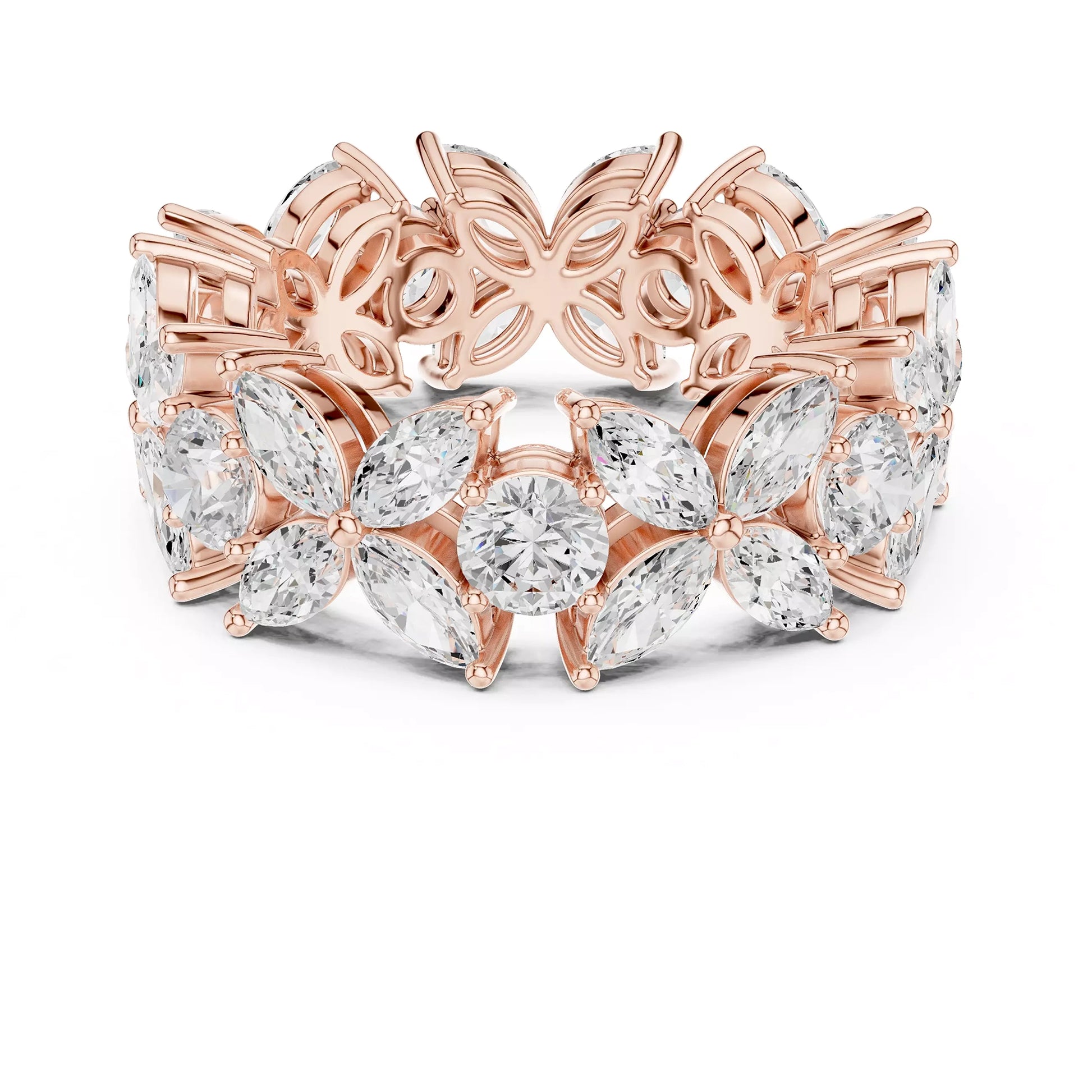 Floral Marquise Eternity Band