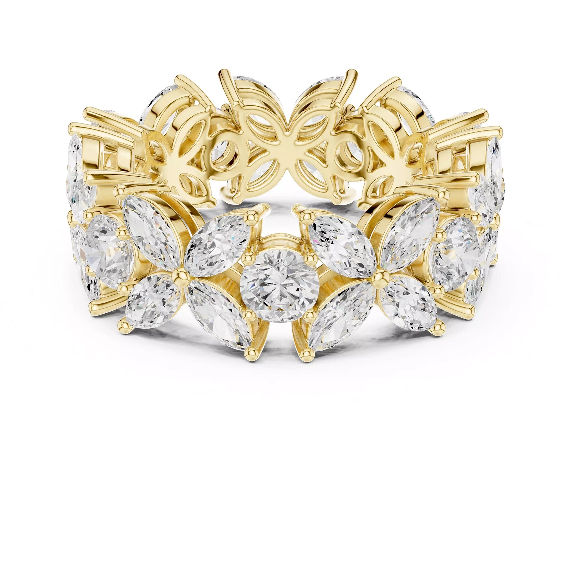 Floral Marquise Eternity Band
