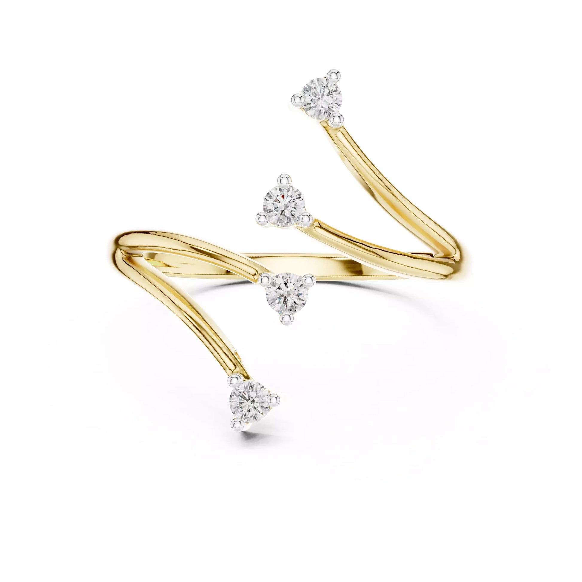 Pinky Multi Stone Round Open Ring