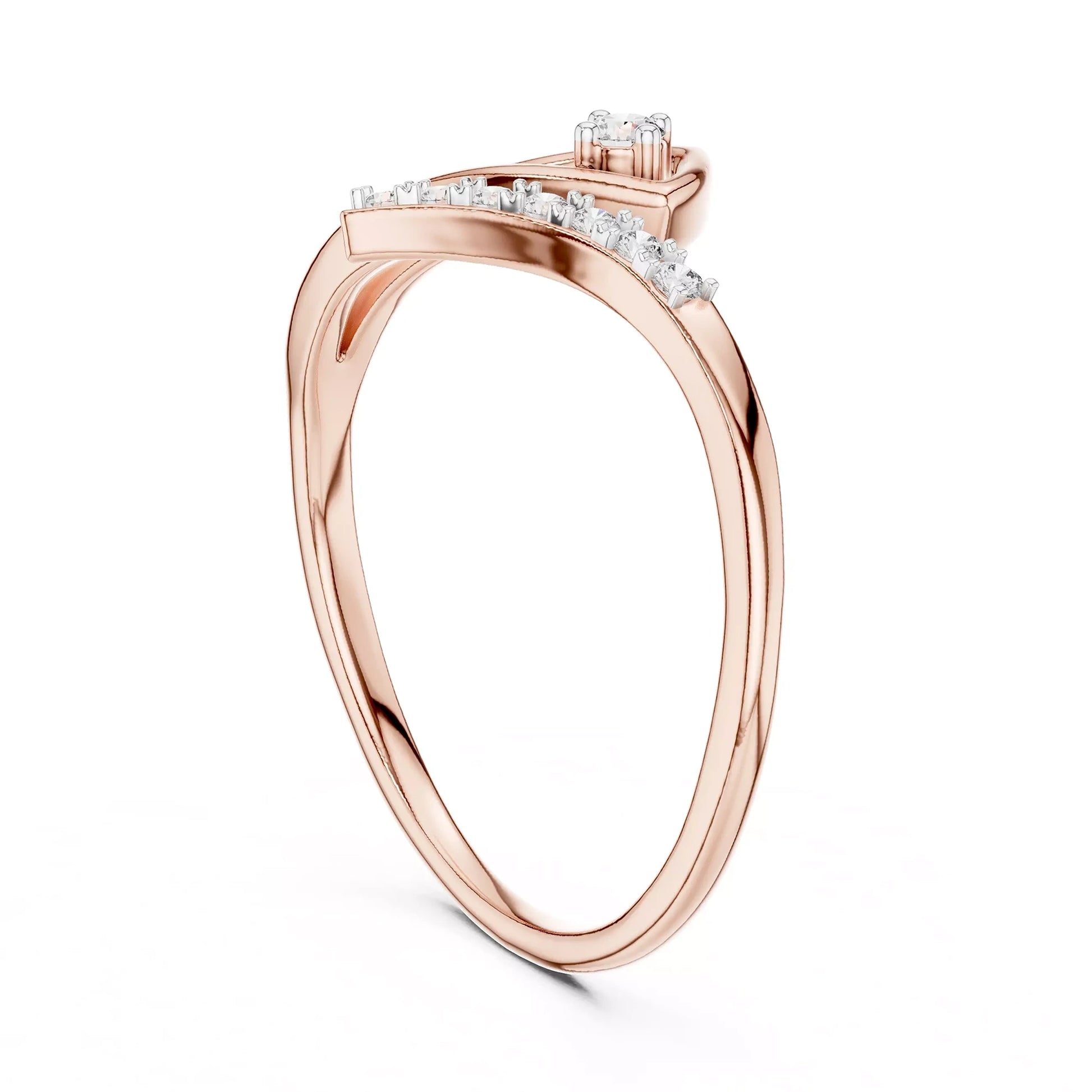 Pinky Wave Slim Ring