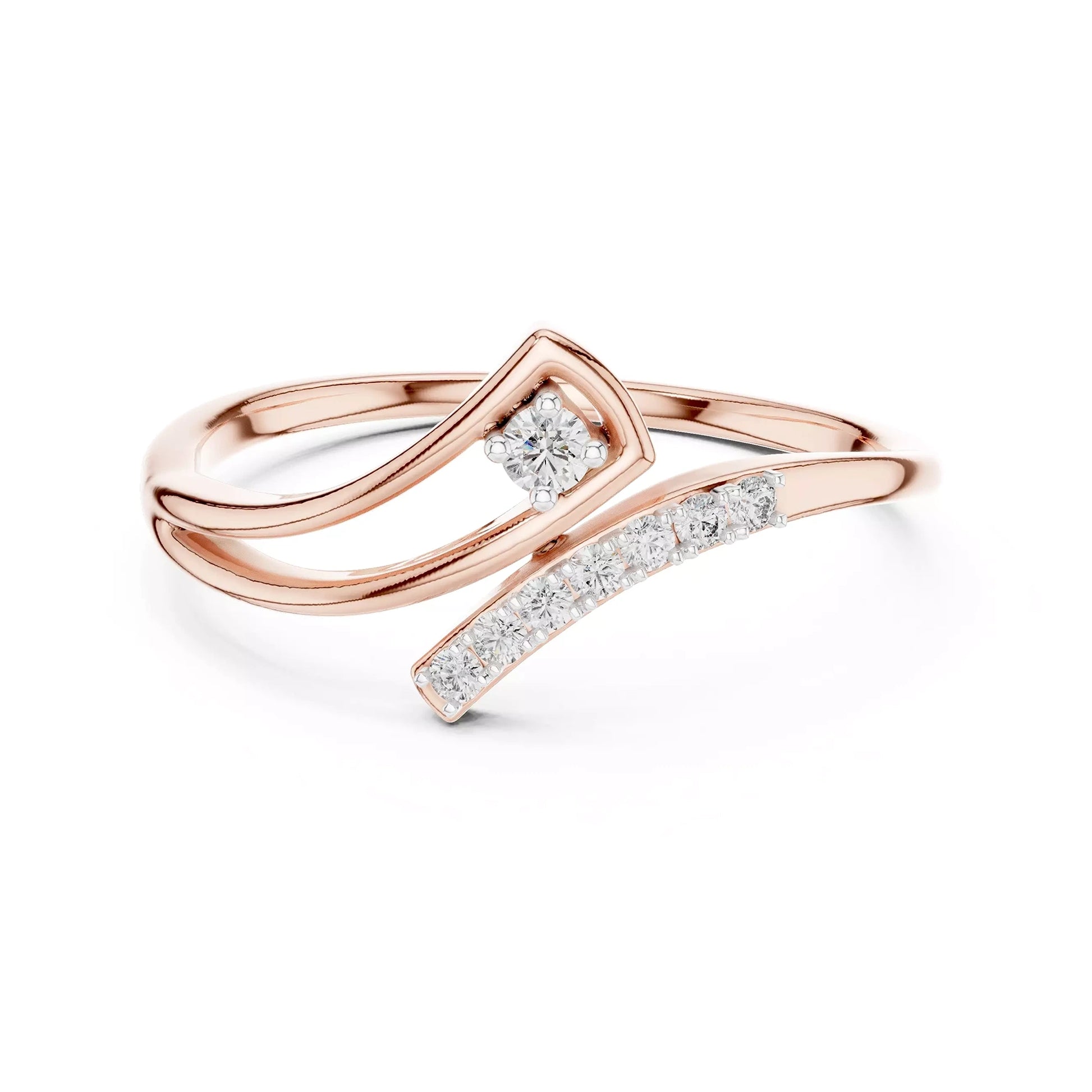 Pinky Wave Slim Ring