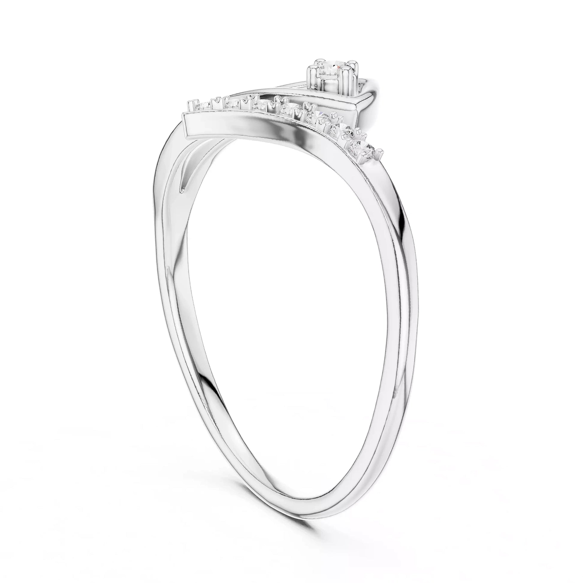 Pinky Wave Slim Ring