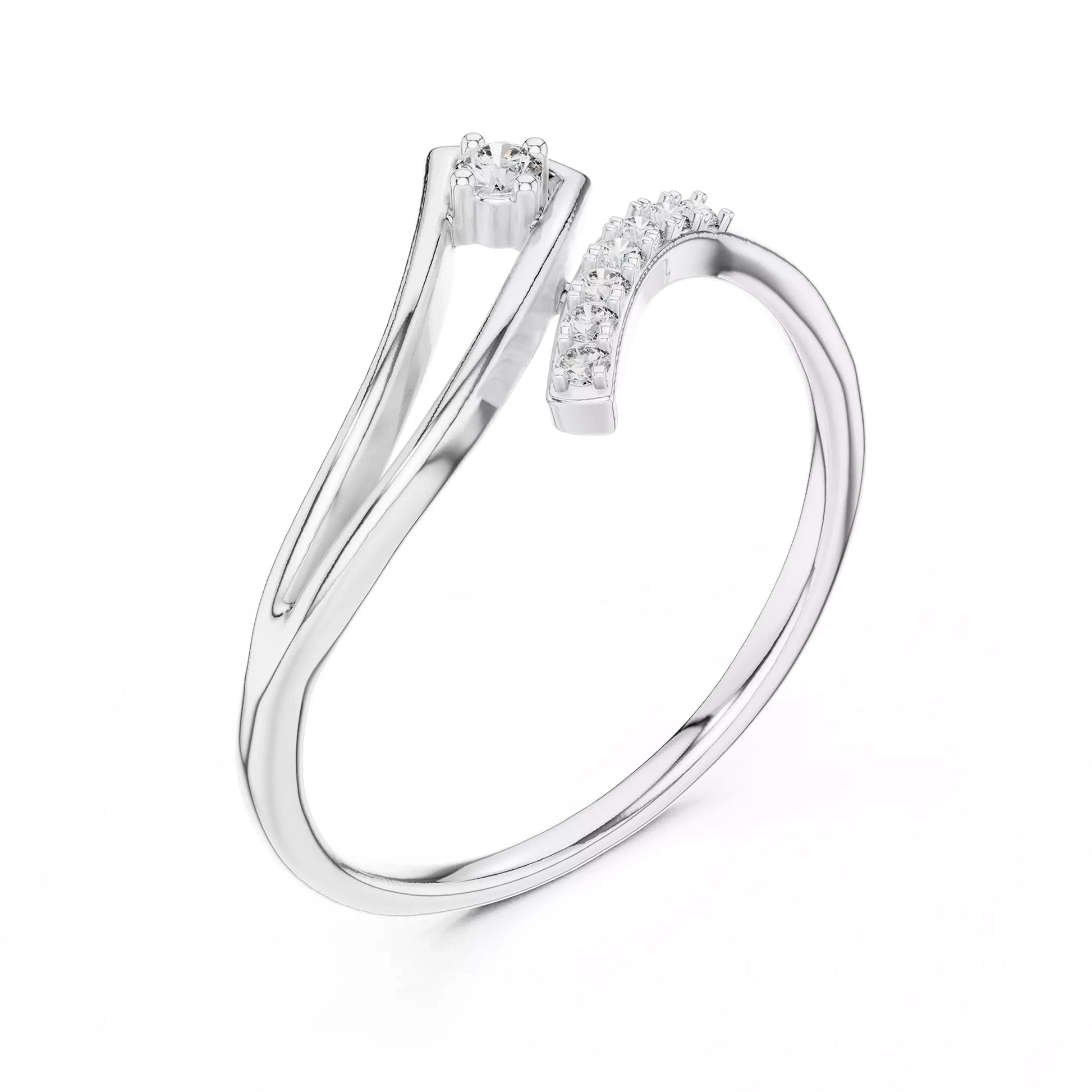 Pinky Wave Slim Ring