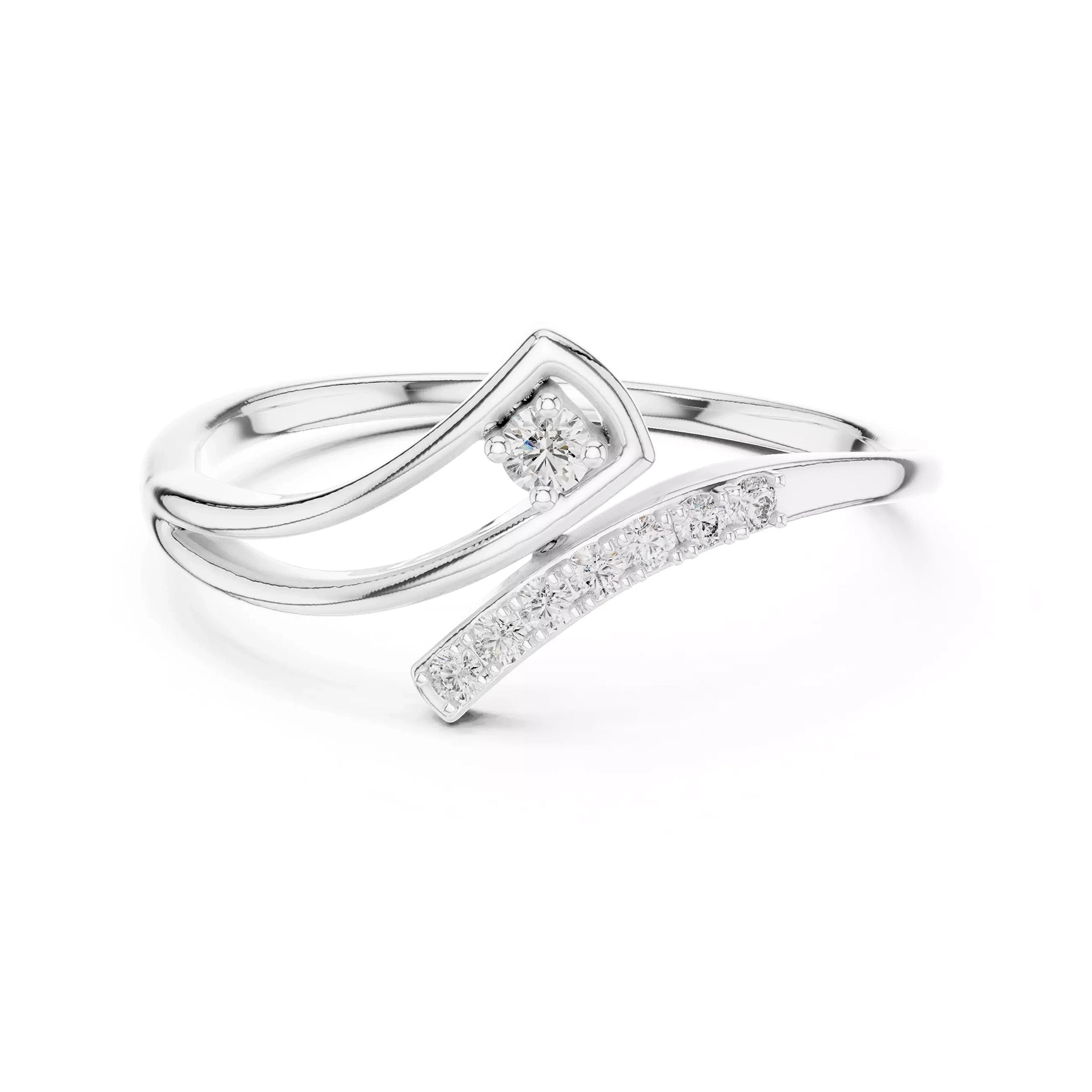 Pinky Wave Slim Ring