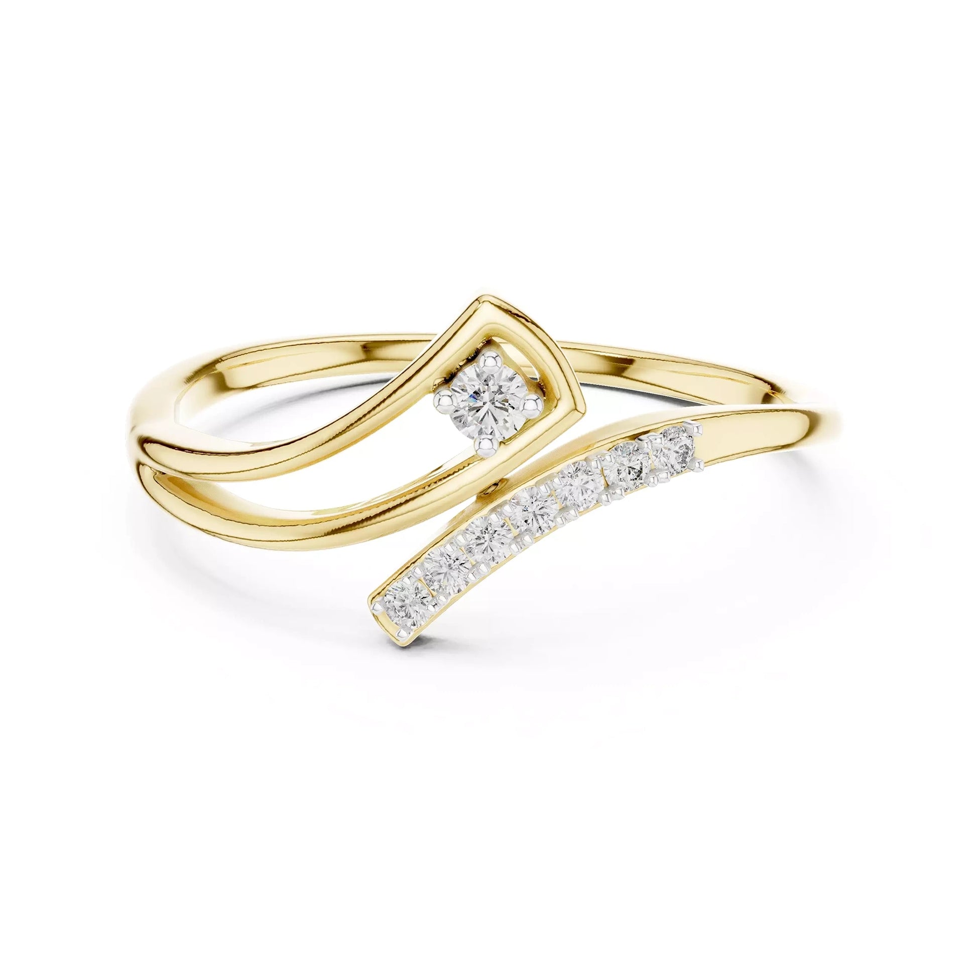 Pinky Wave Slim Ring