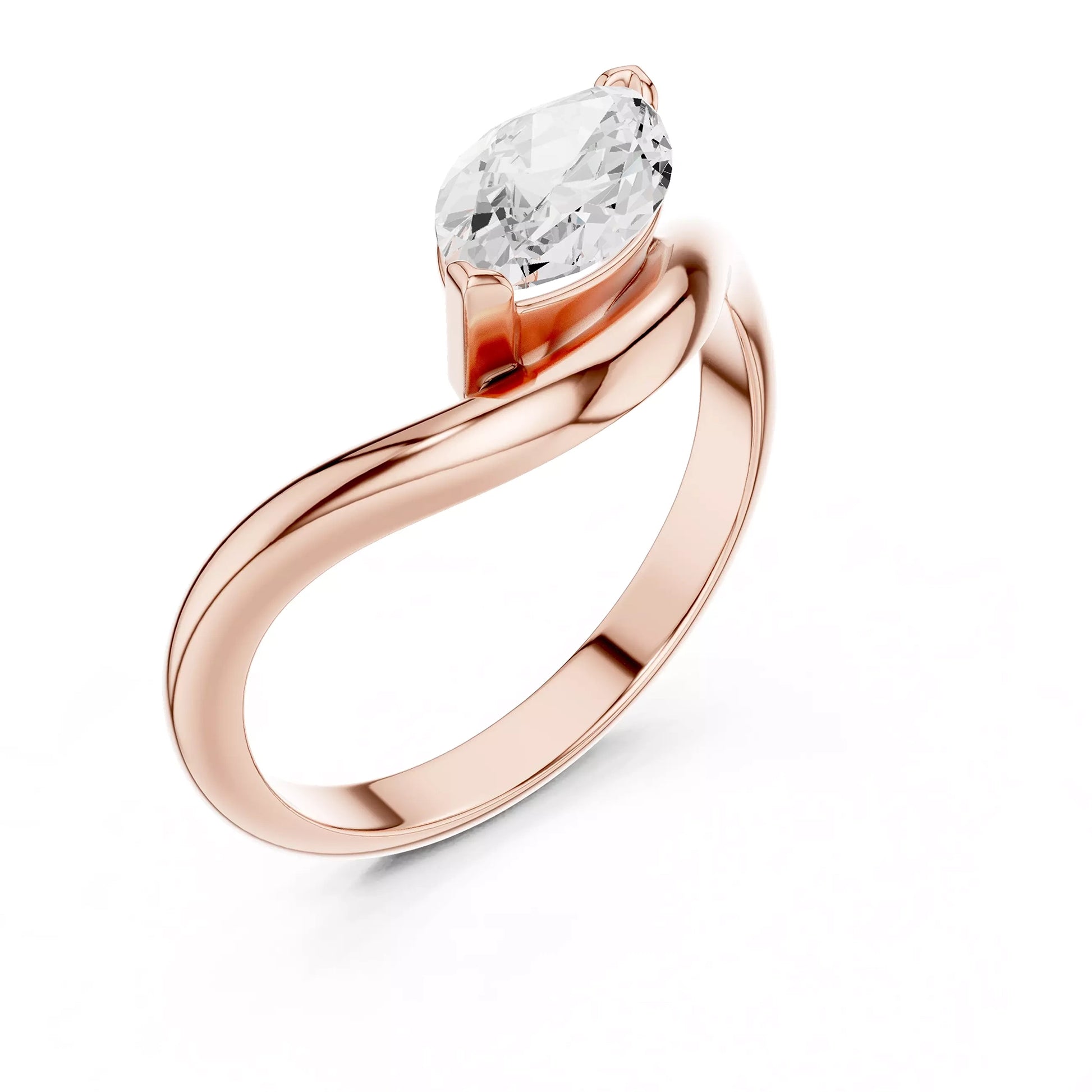 Pinky Marquise Open Ring