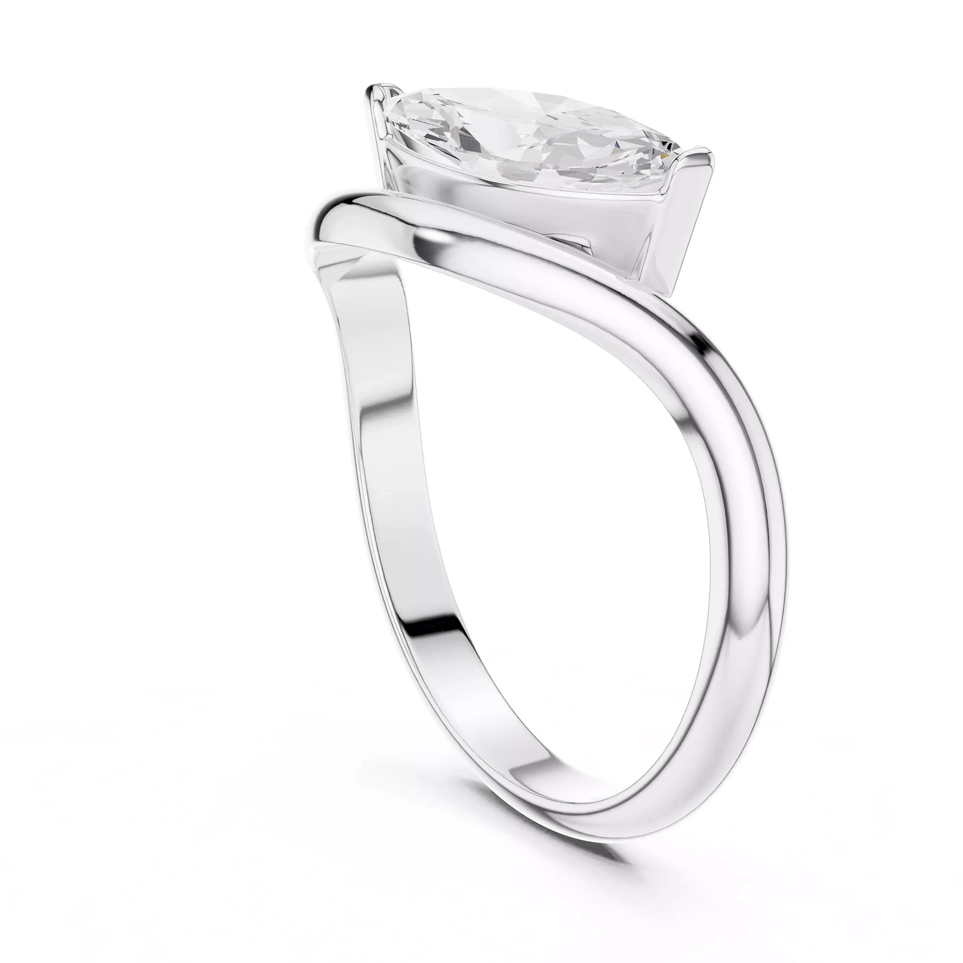 Pinky Marquise Open Ring