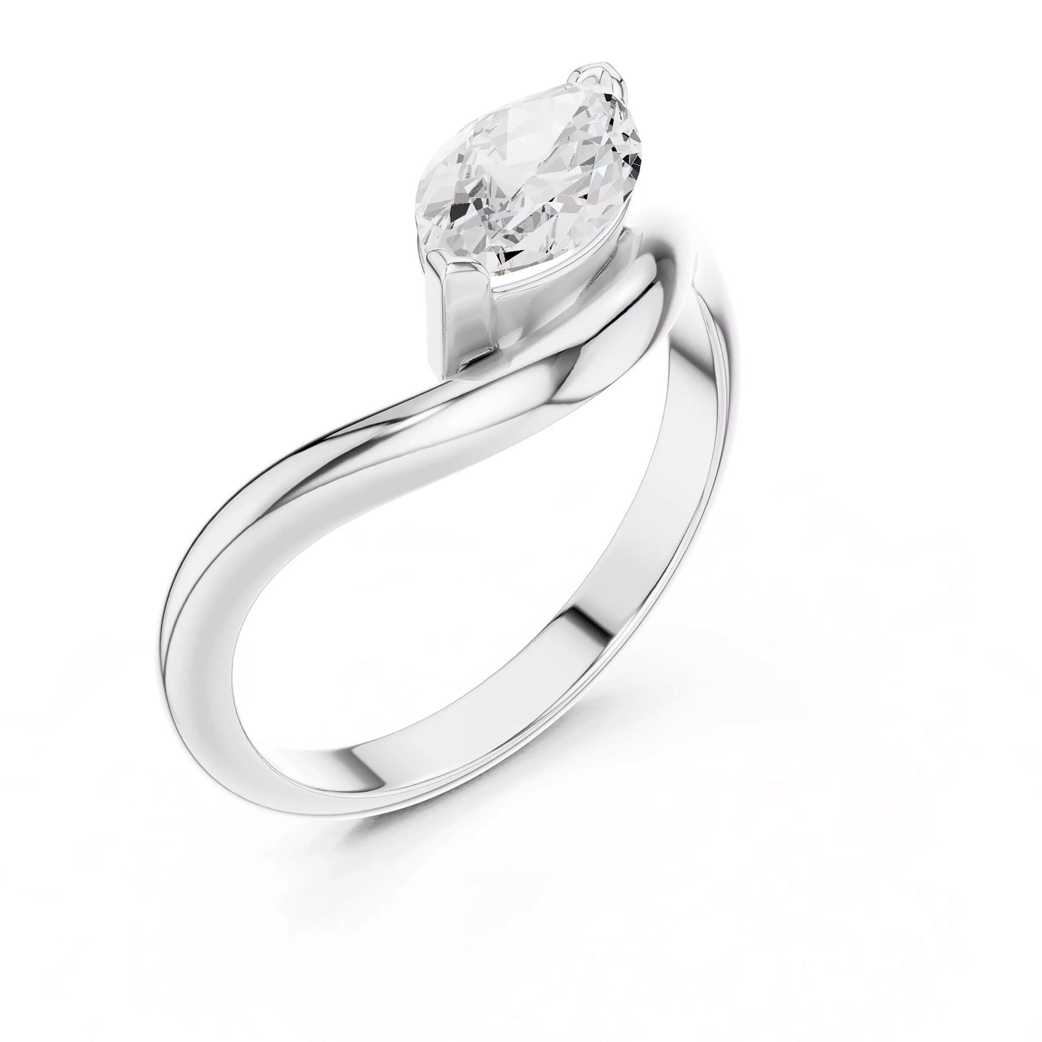 Pinky Marquise Open Ring