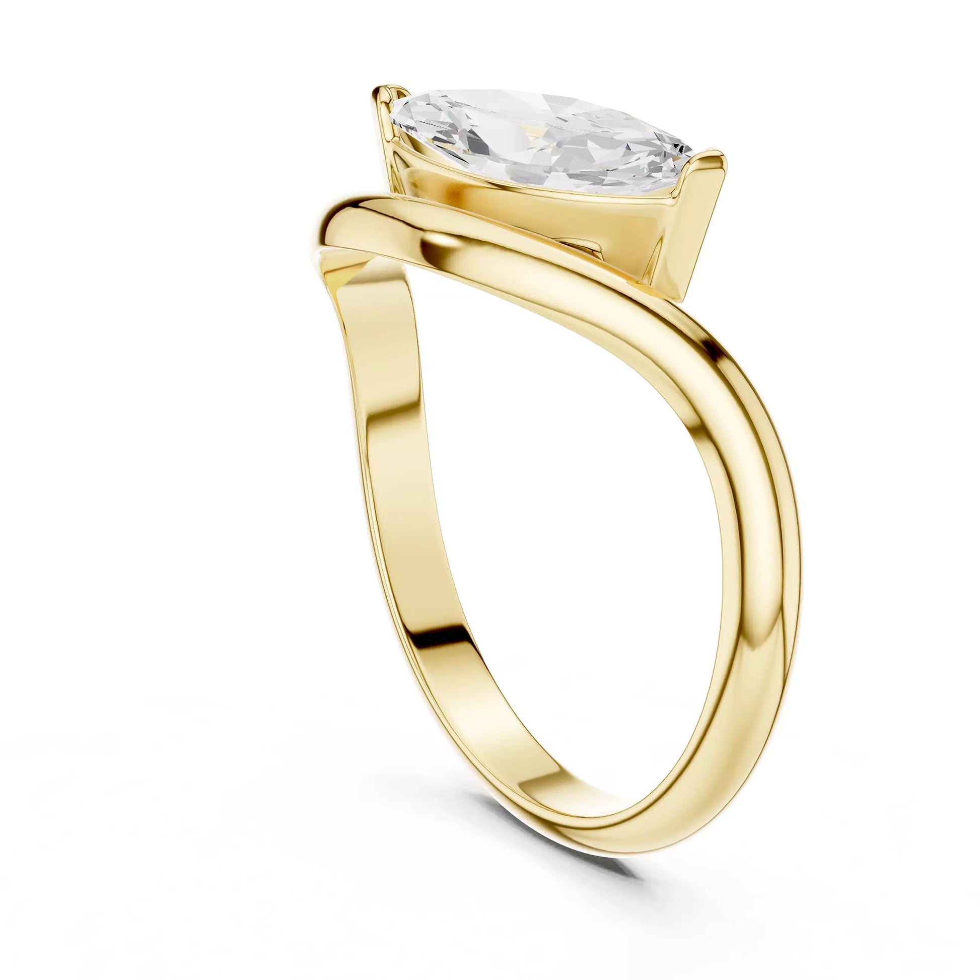 Pinky Marquise Open Ring
