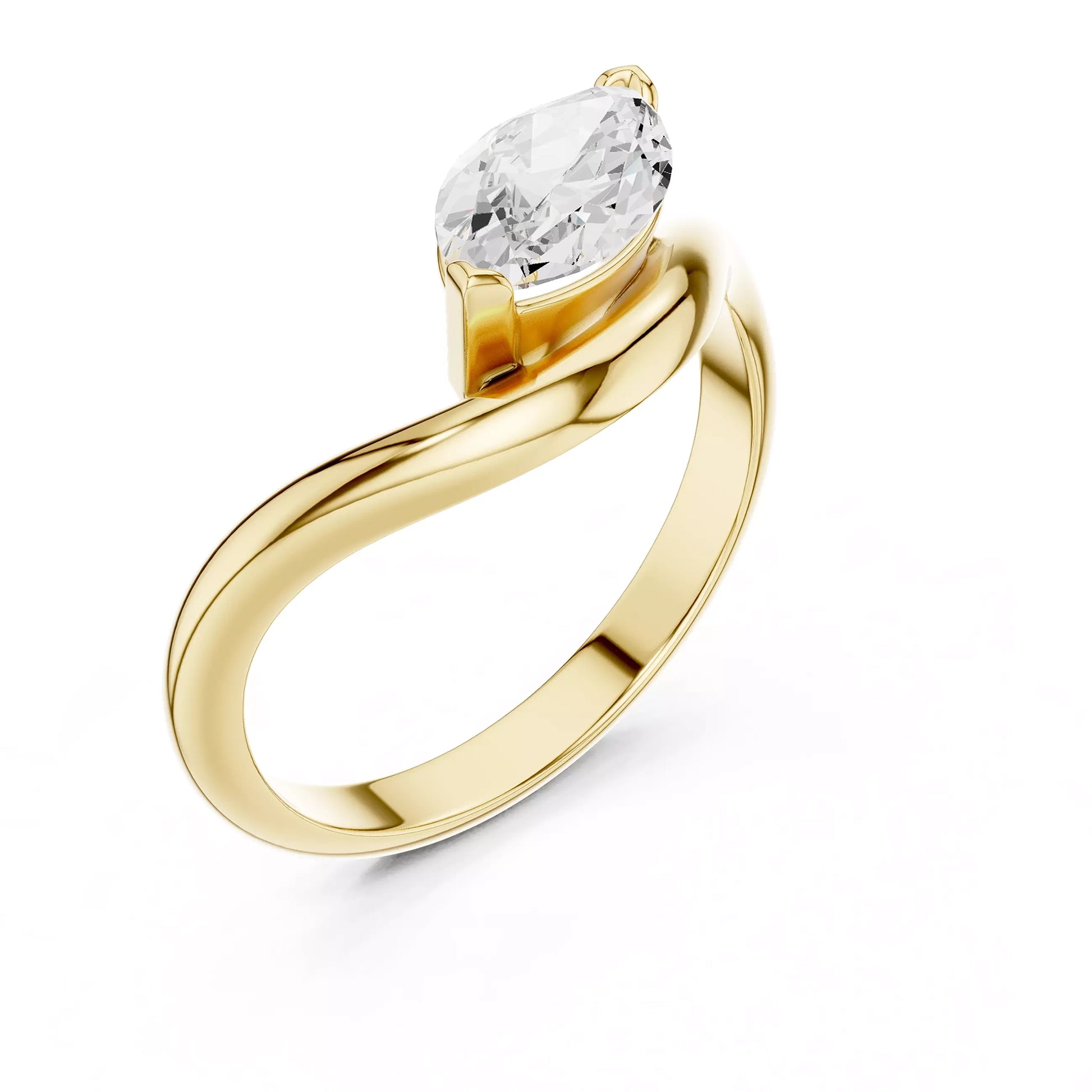 Pinky Marquise Open Ring