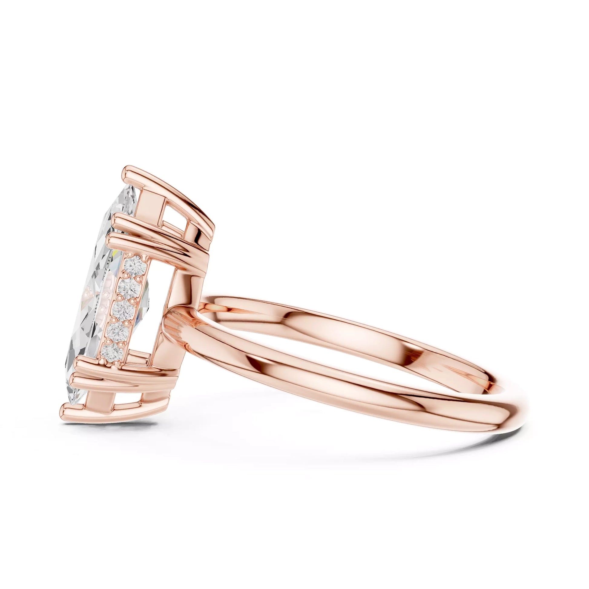 Marquise Hidden Halo Ring