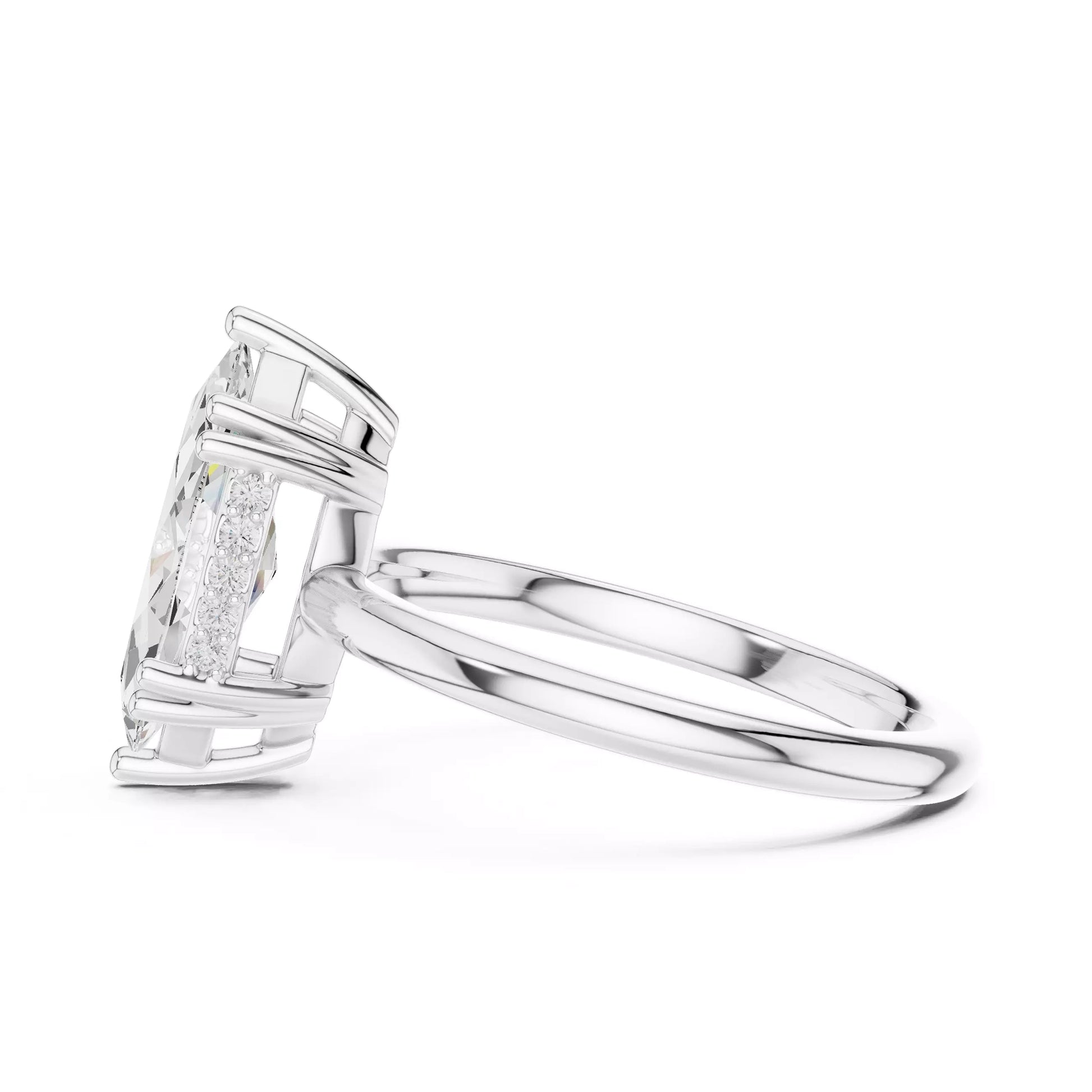 Marquise Hidden Halo Ring