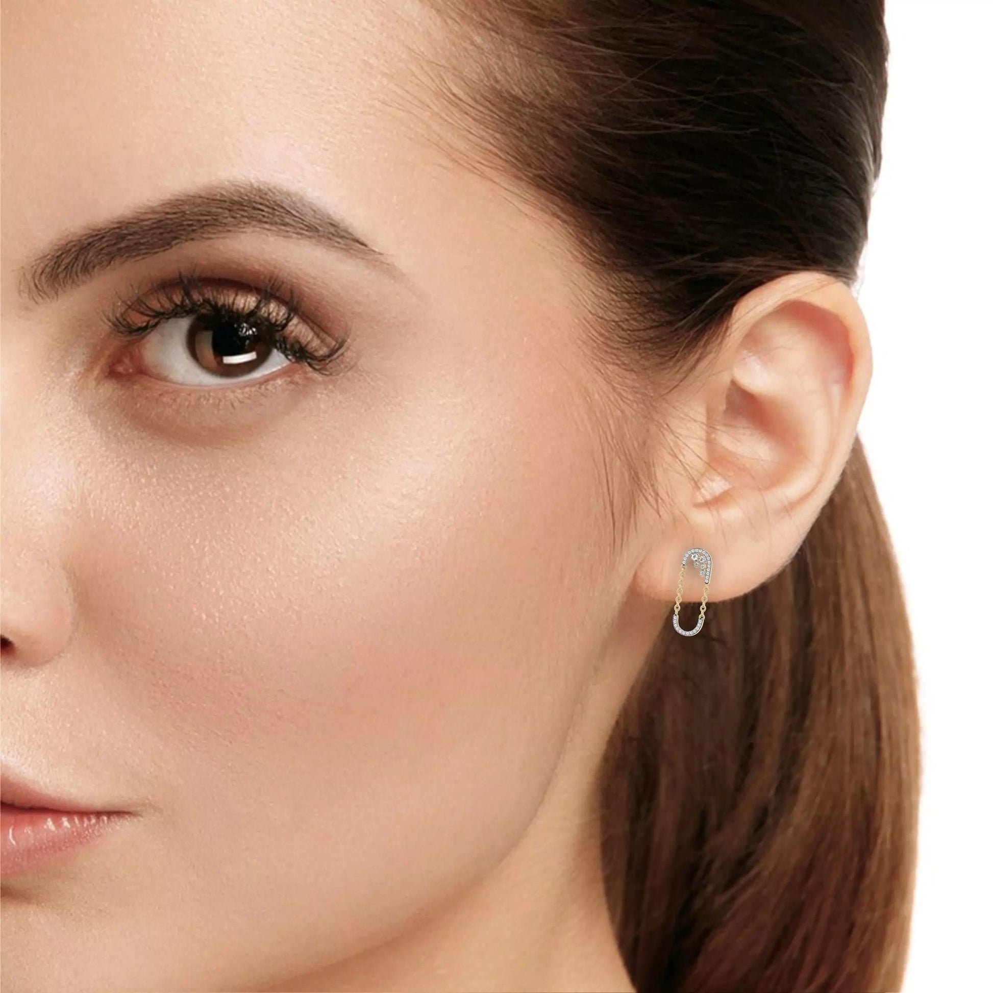 Dual Chain Drop Earrings