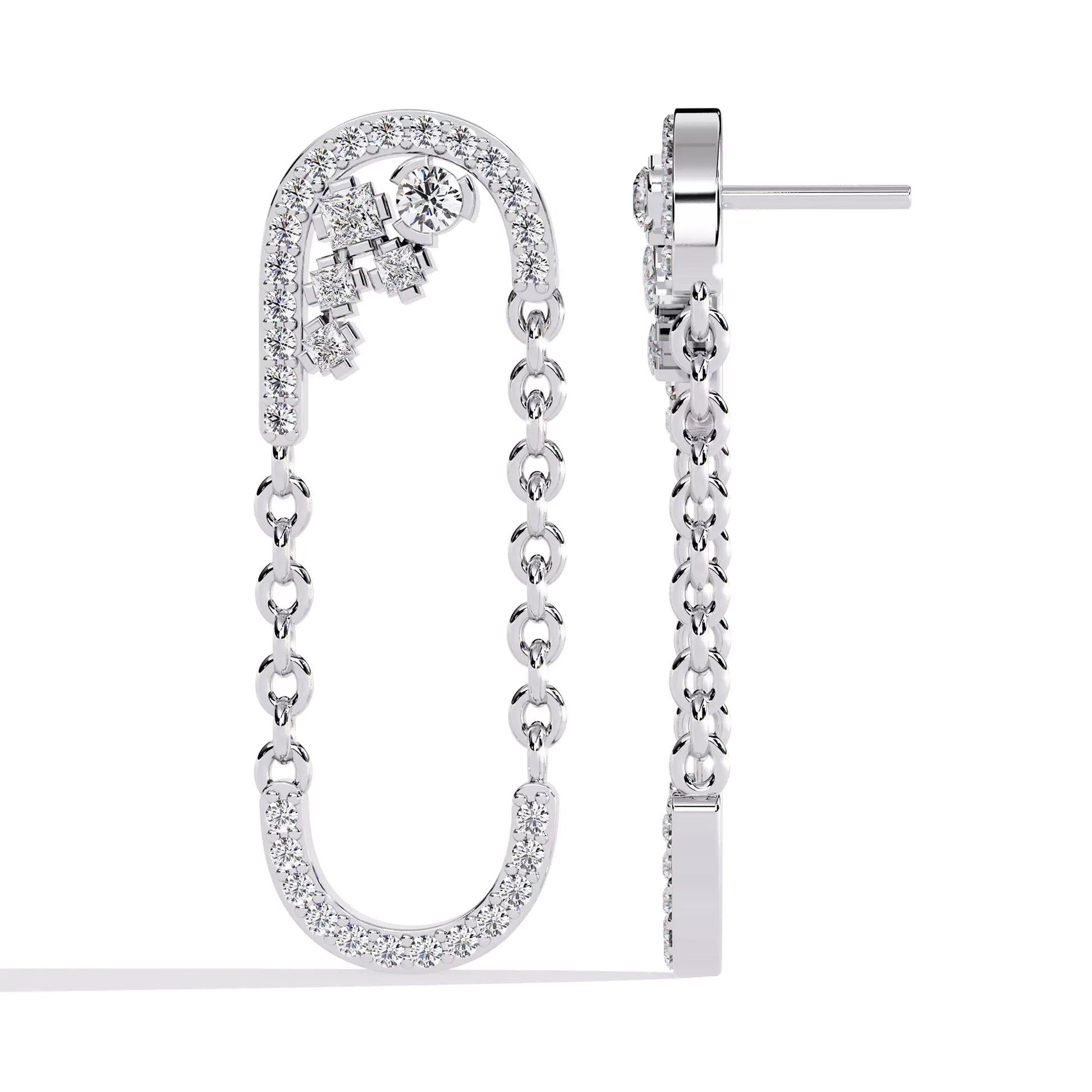 Dual Chain Drop Earrings