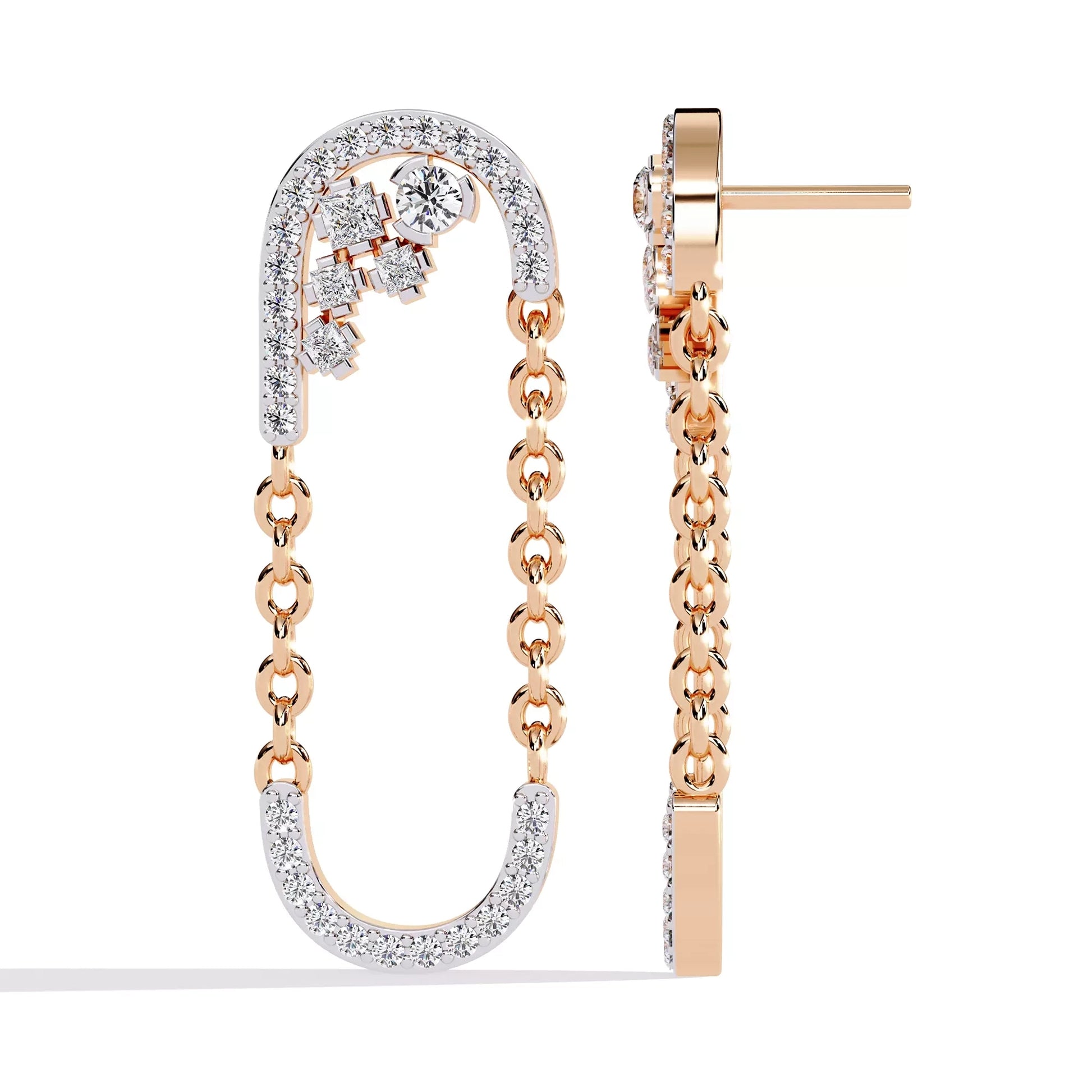 Dual Chain Drop Earrings