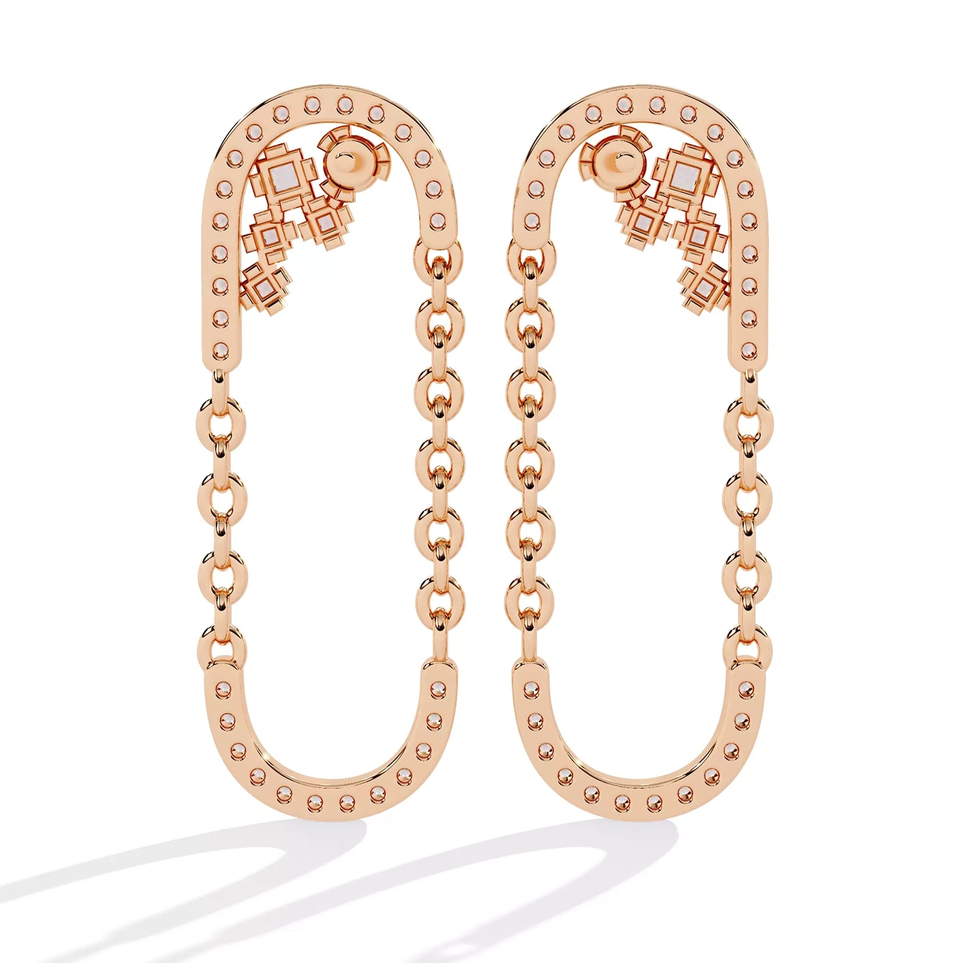 Dual Chain Drop Earrings