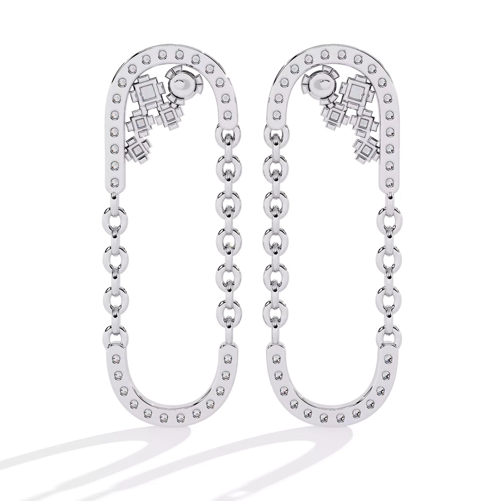 Dual Chain Drop Earrings