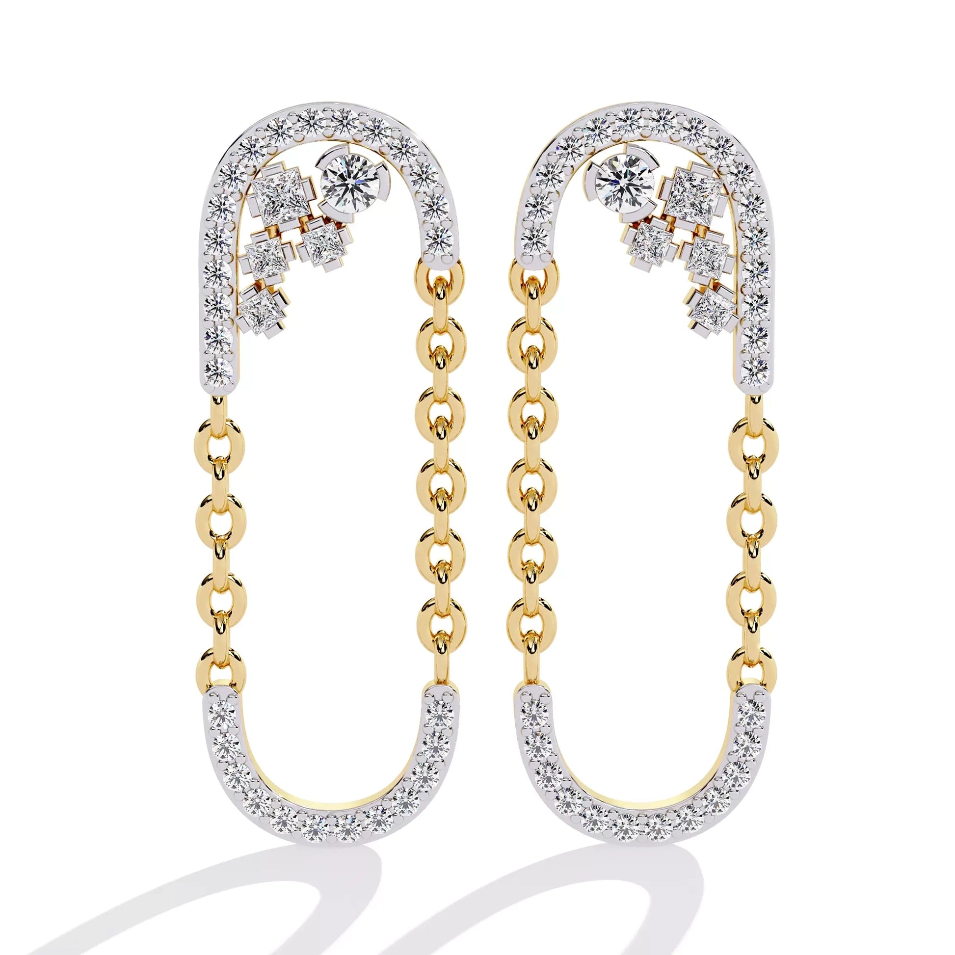 Dual Chain Drop Earrings