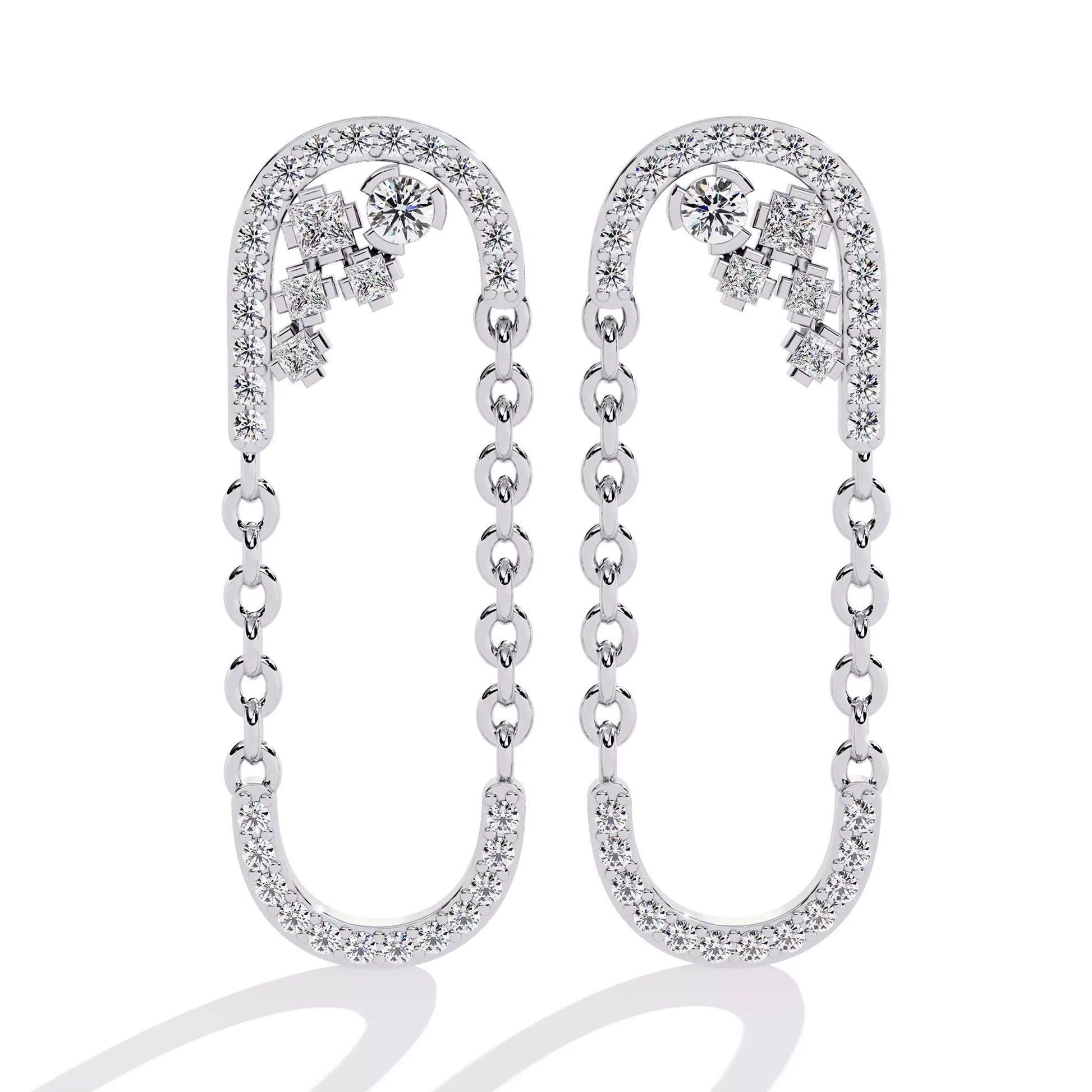Dual Chain Drop Earrings