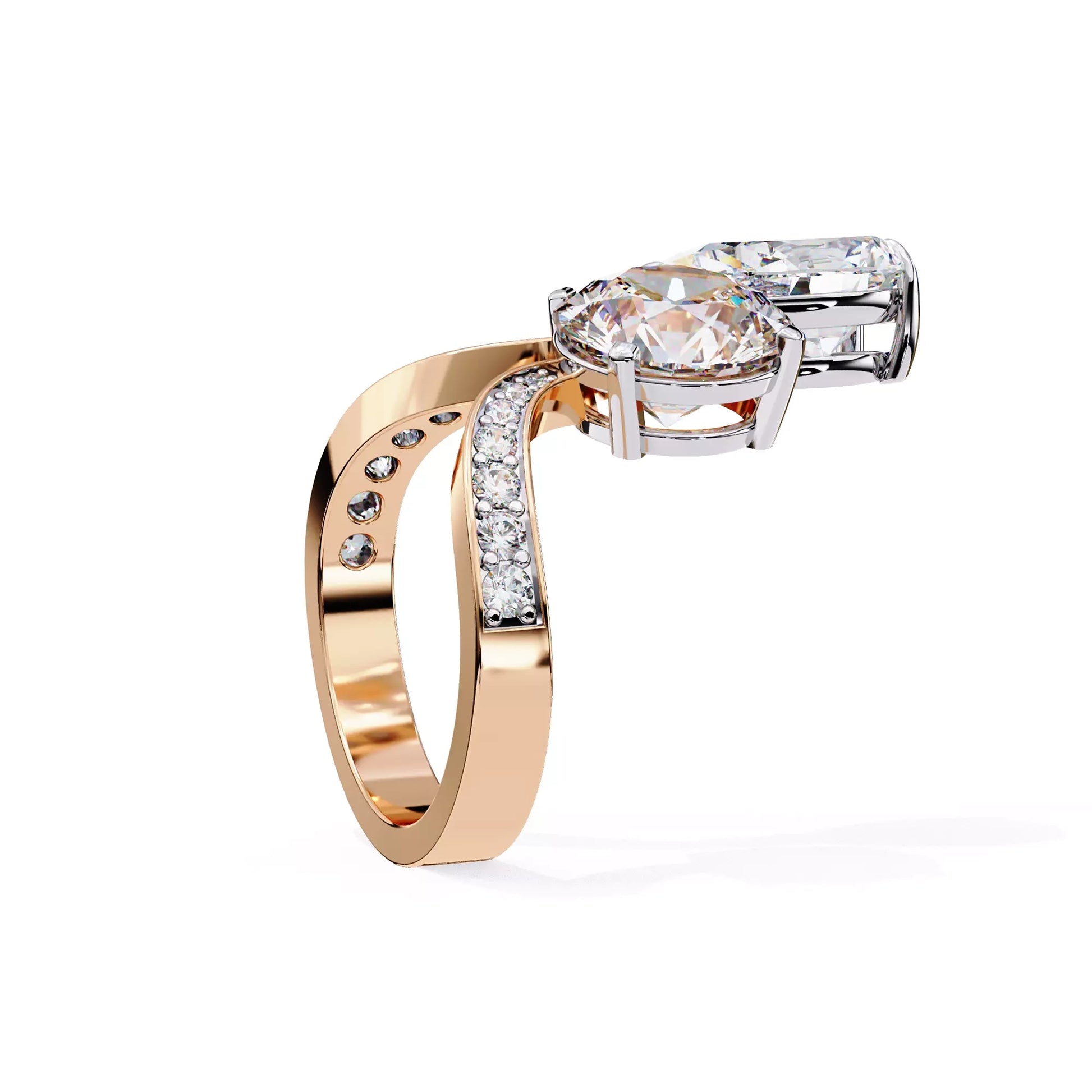 Dual Ring Pear and Round