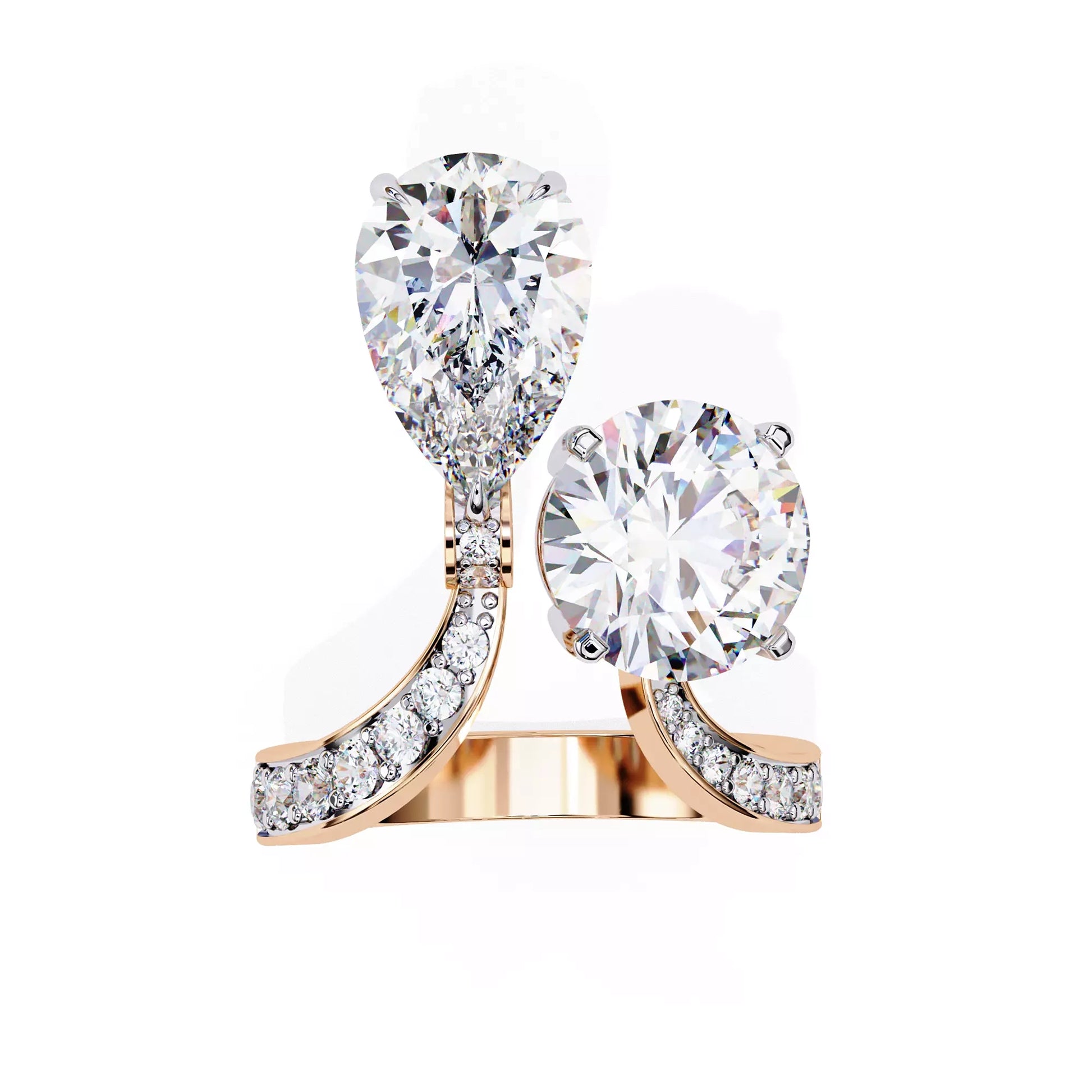 Dual Ring Pear and Round