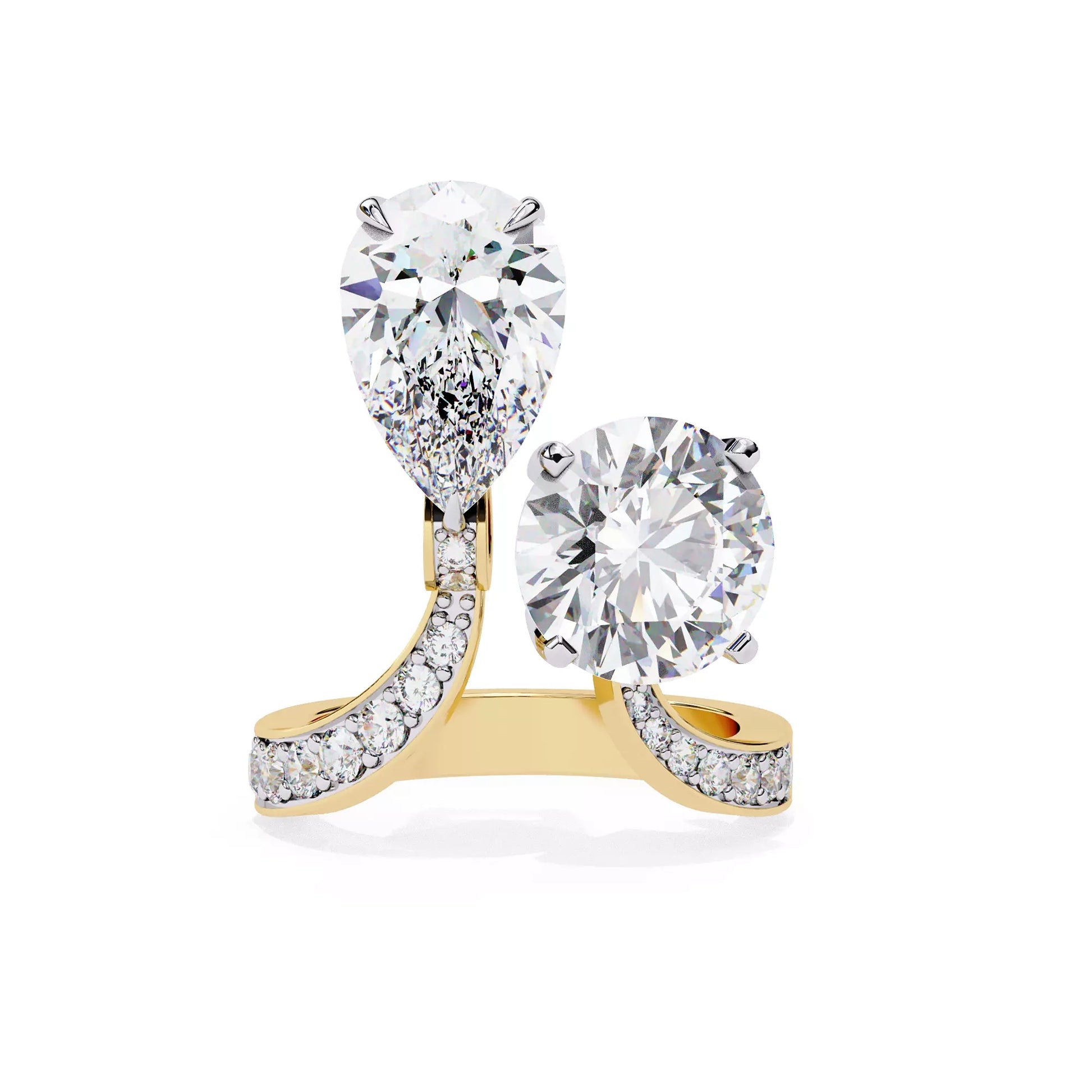 Dual Ring Pear and Round