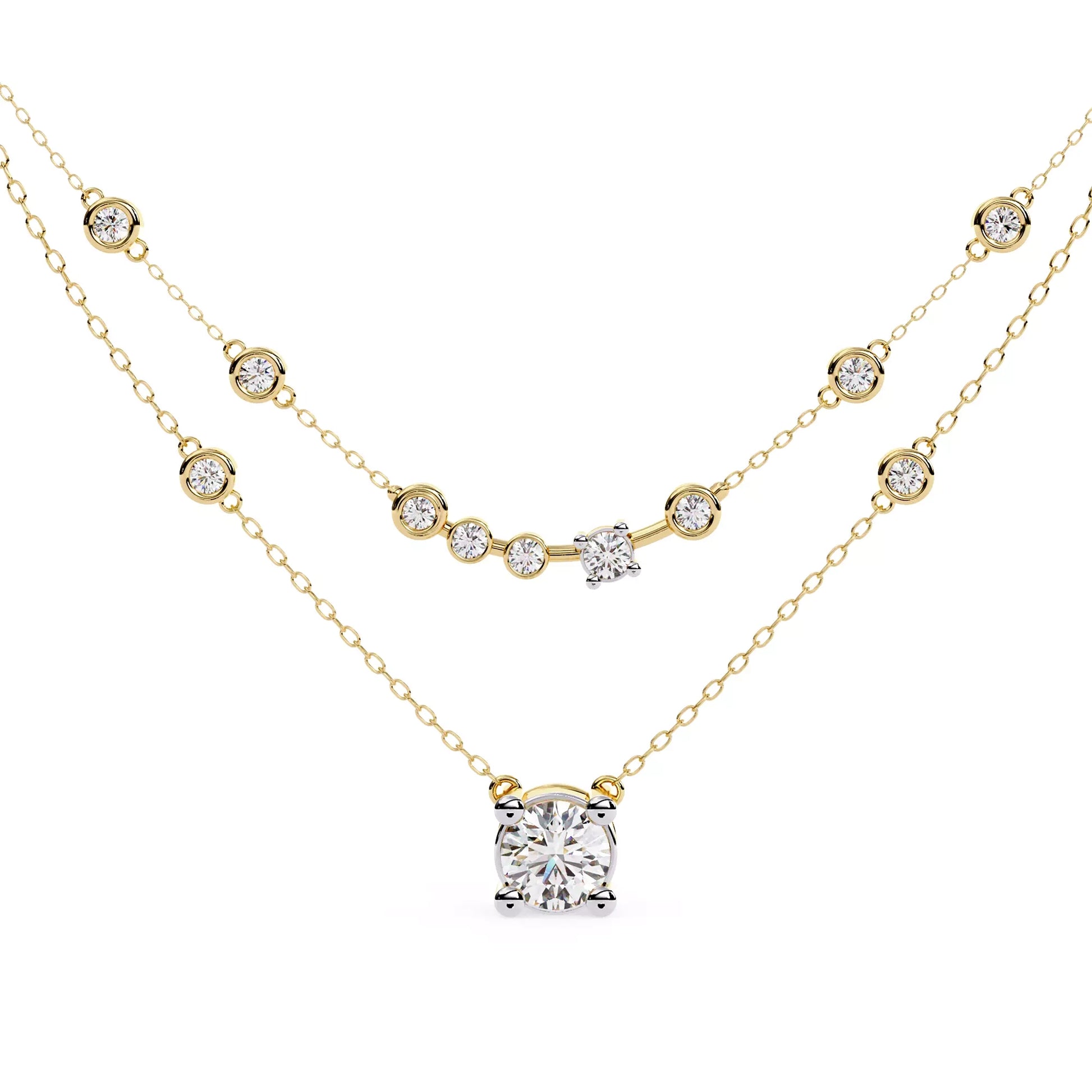 Layered Multi Stone Necklace