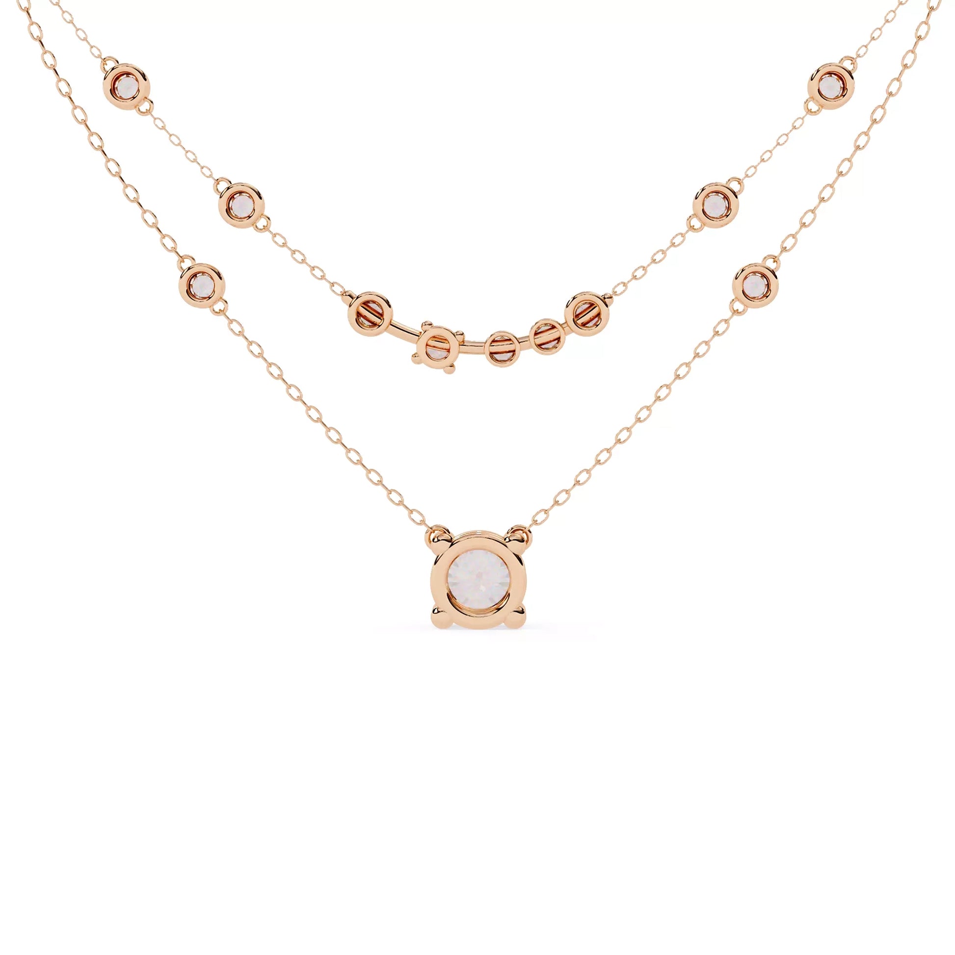 Layered Multi Stone Necklace