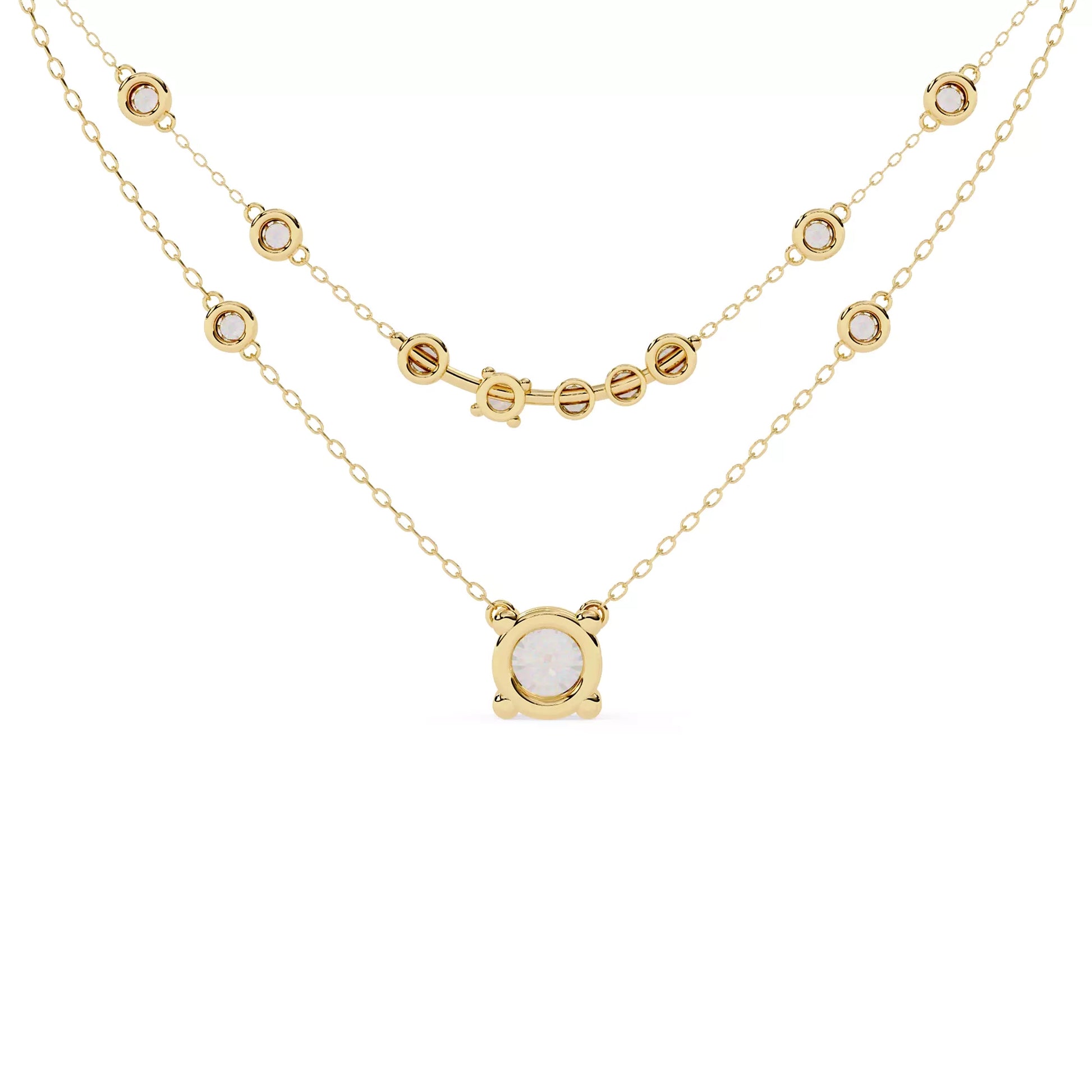 Layered Multi Stone Necklace