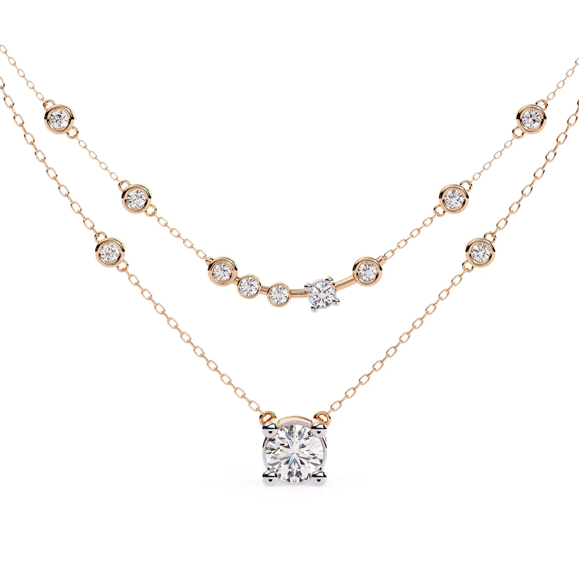 Layered Multi Stone Necklace