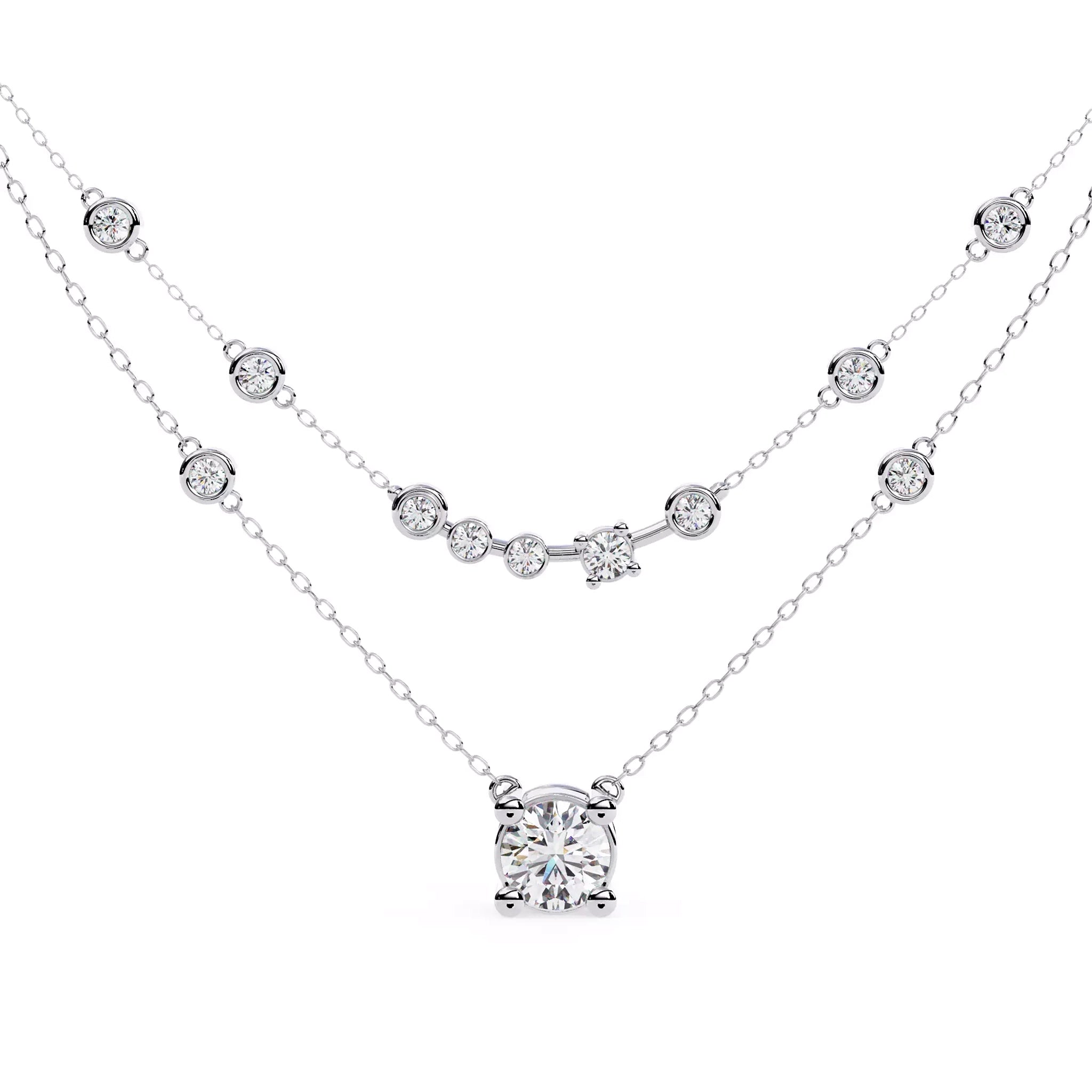 Layered Multi Stone Necklace