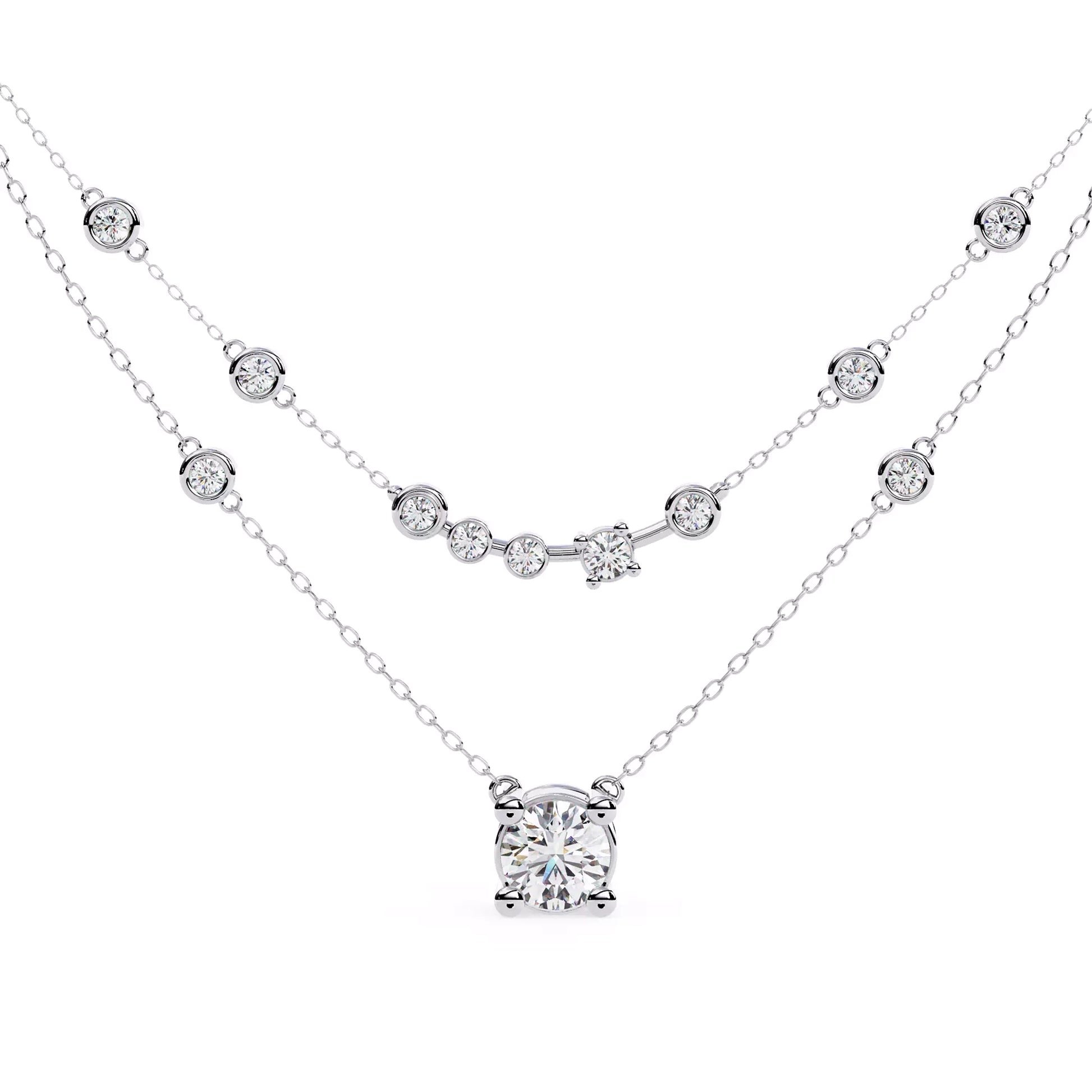 Layered Multi Stone Necklace