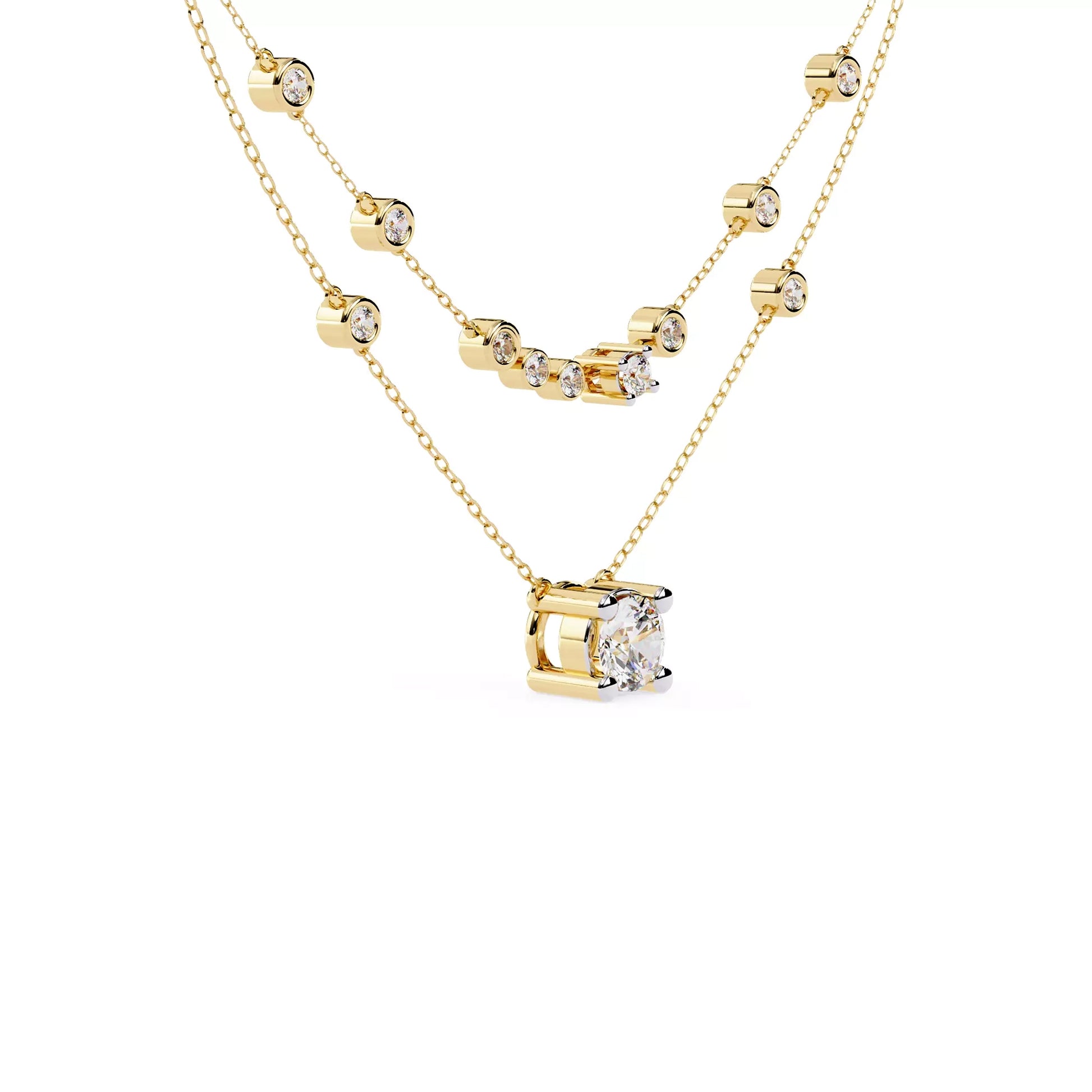 Layered Multi Stone Necklace