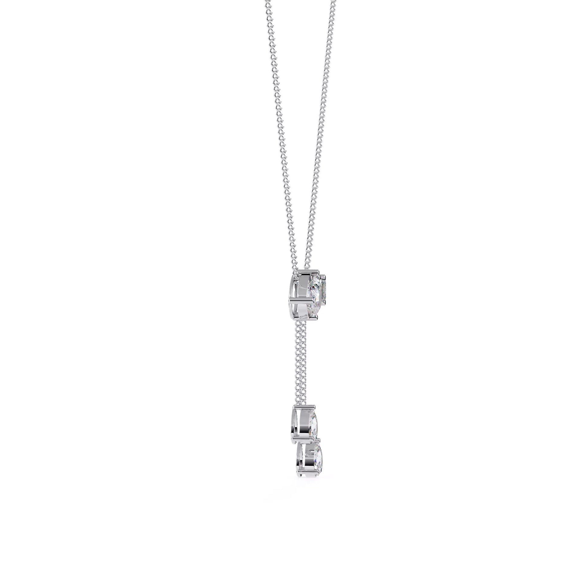 Pear and Emerald Drop Necklace