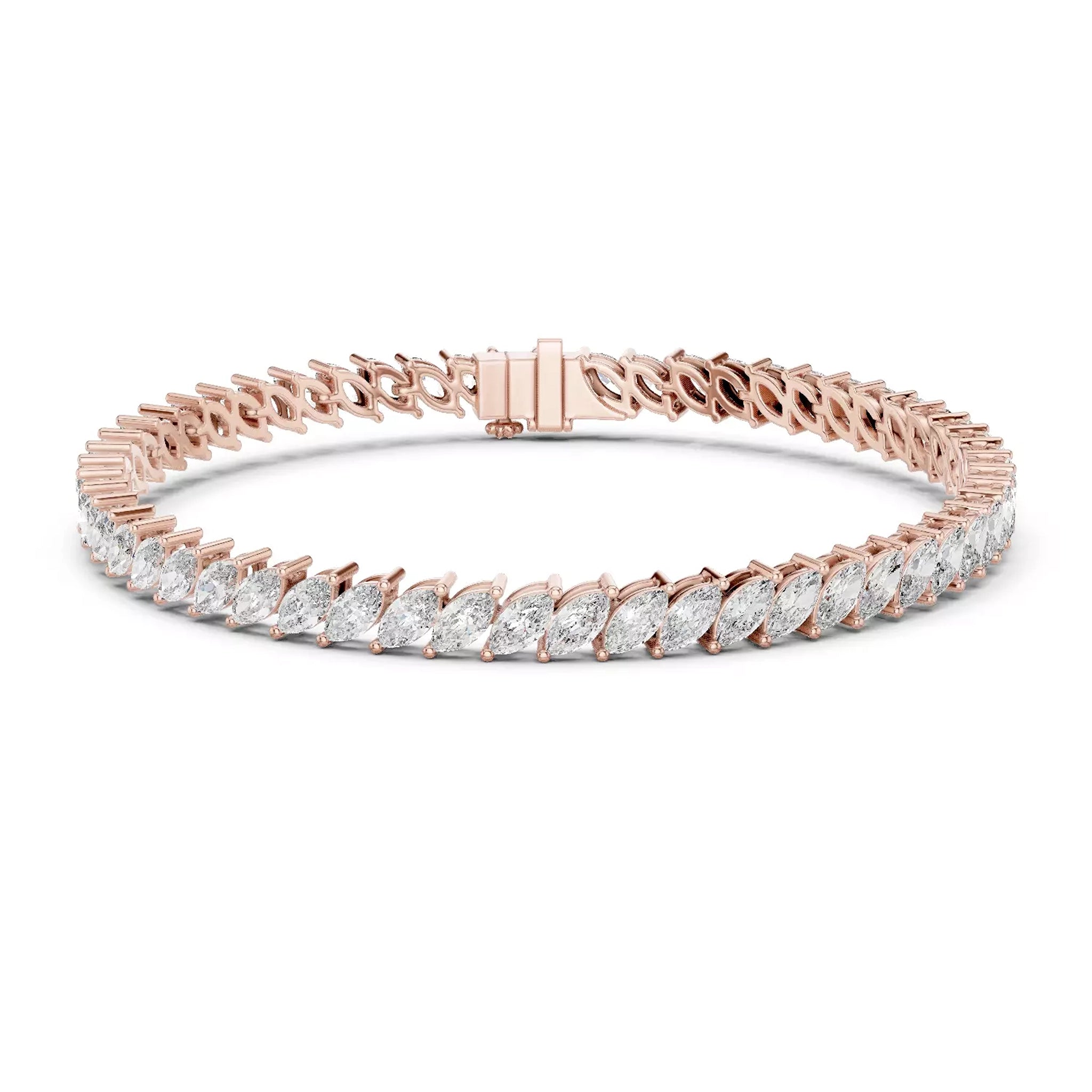 Marquise Diagonal Tennis Bracelet