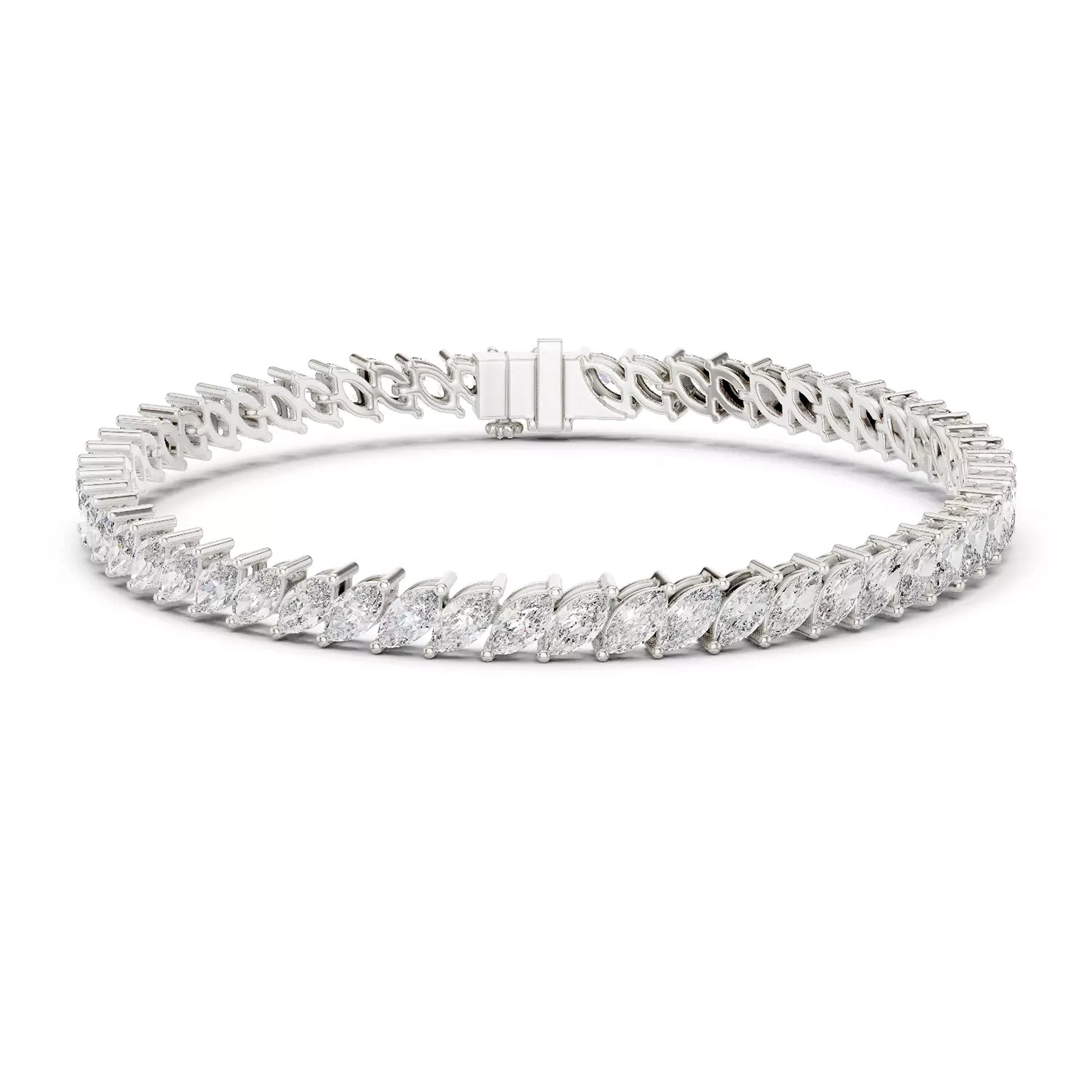Marquise Diagonal Tennis Bracelet