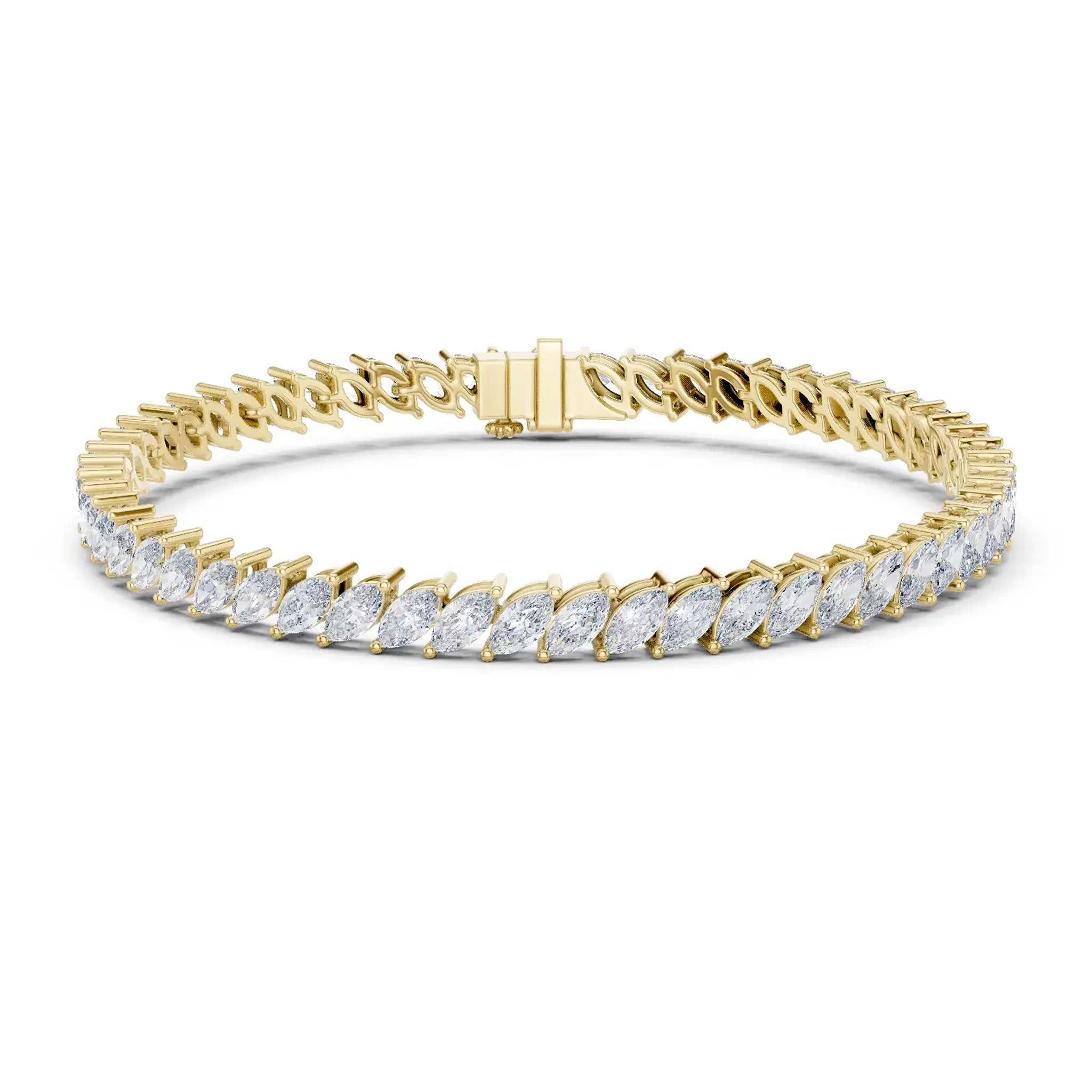 Marquise Diagonal Tennis Bracelet