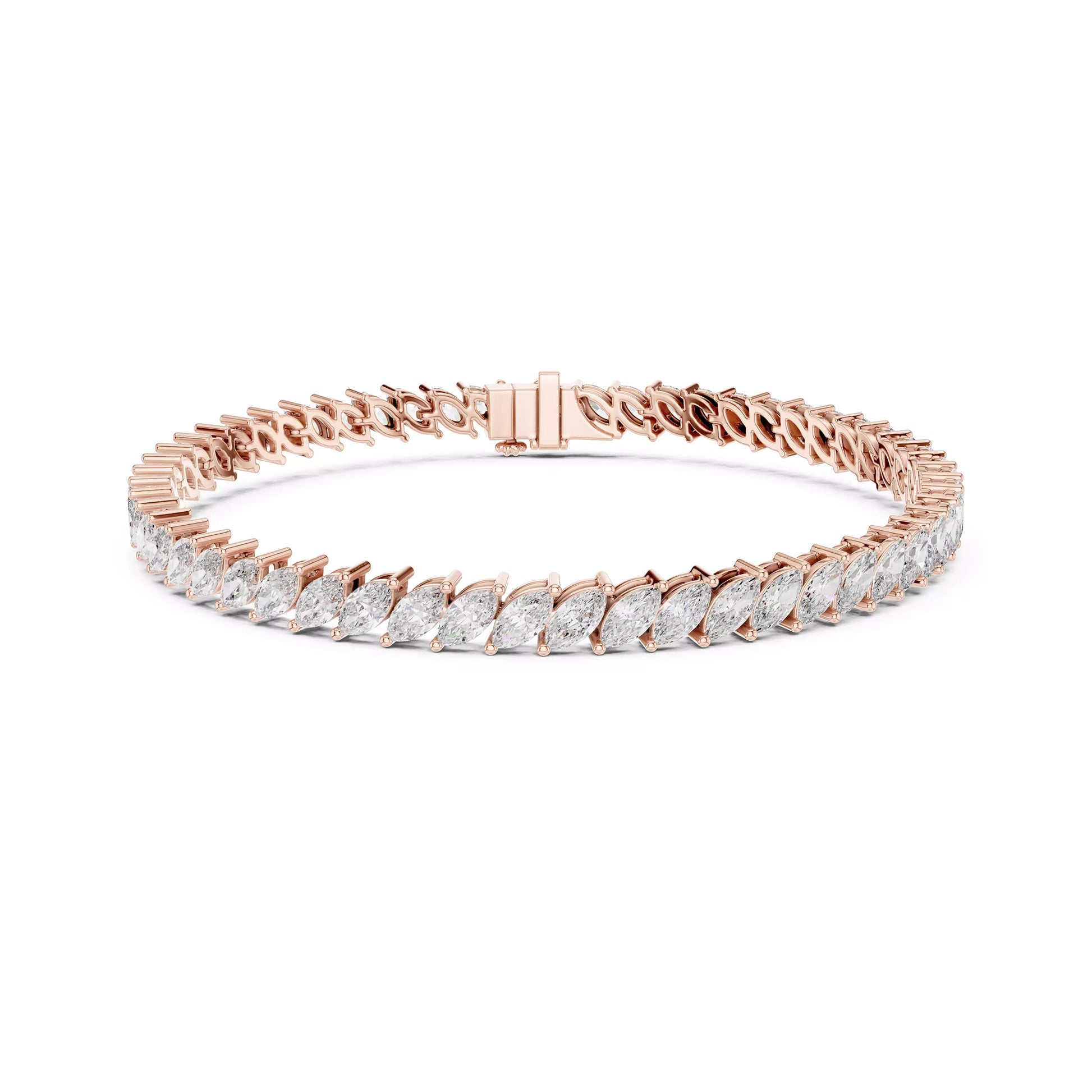 Marquise Diagonal Tennis Bracelet