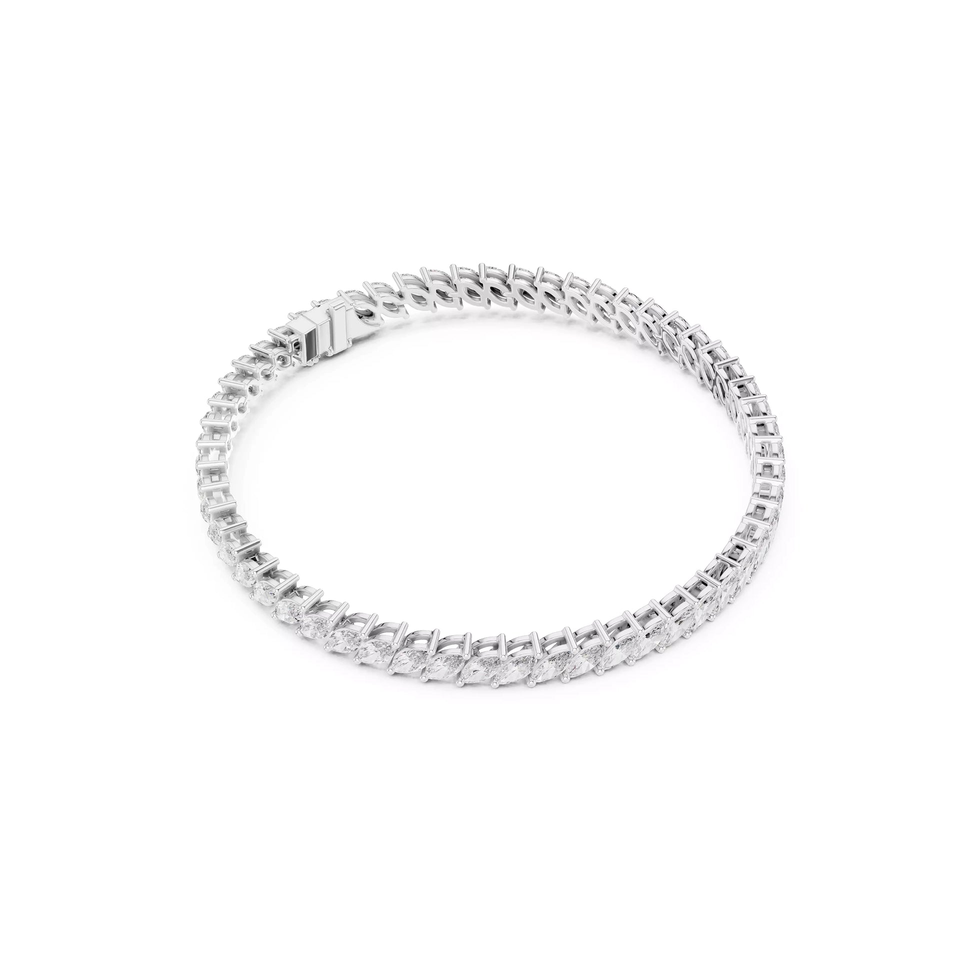 Marquise Diagonal Tennis Bracelet
