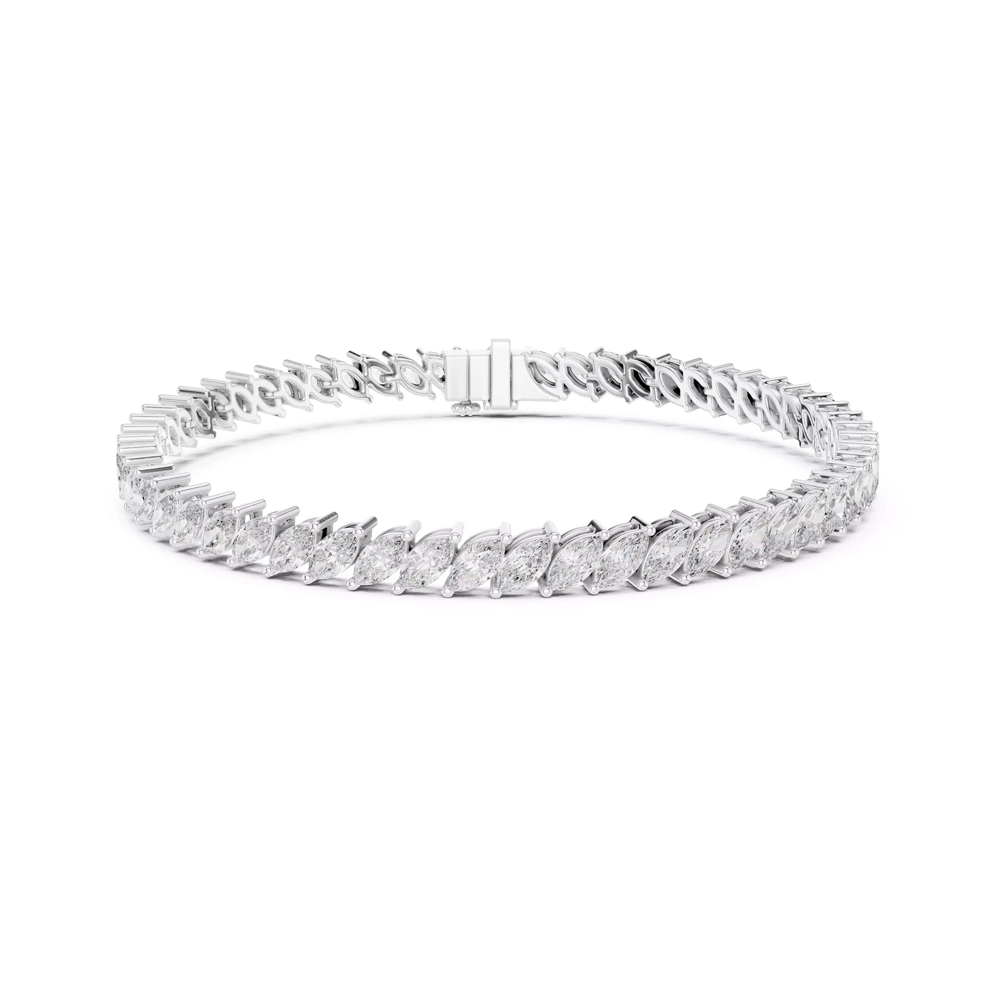 Marquise Diagonal Tennis Bracelet